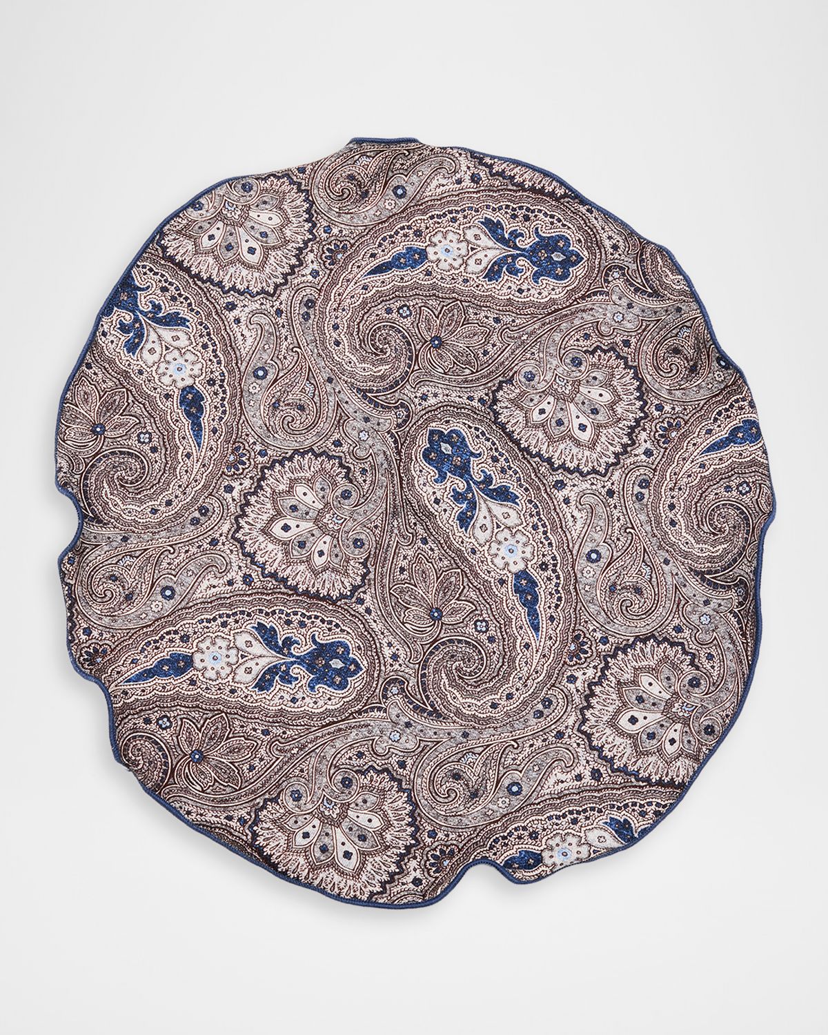 Edward Armah Men 's Reversible Paisley Silk Pocket Circle | Thumbnail 5 Edward Armah Men 's Reversible Paisley Silk Pocket Circle | Thumbnail 5