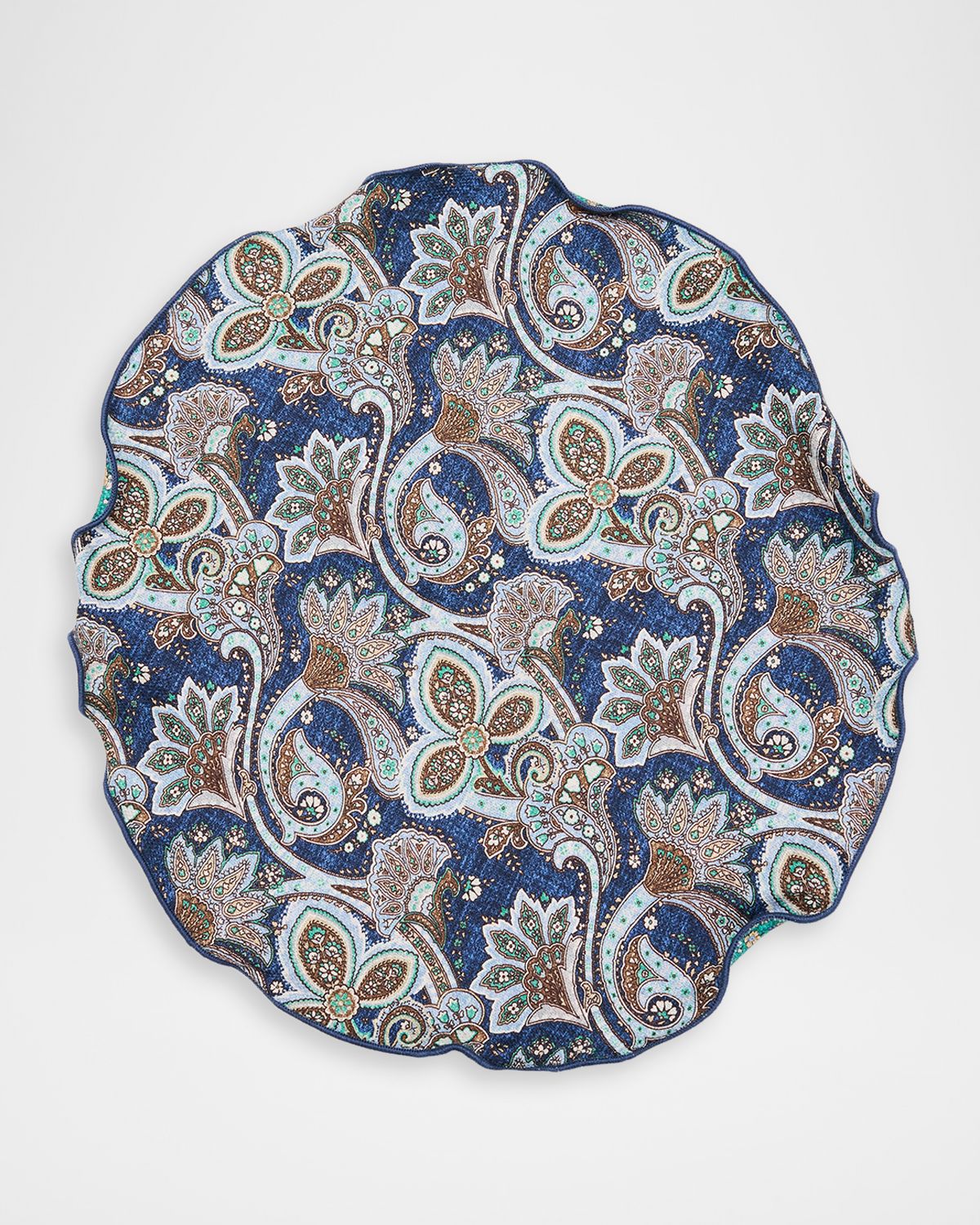 Edward Armah Men 's Reversible Floral to Paisley Silk Pocket Circle | Thumbnail 5