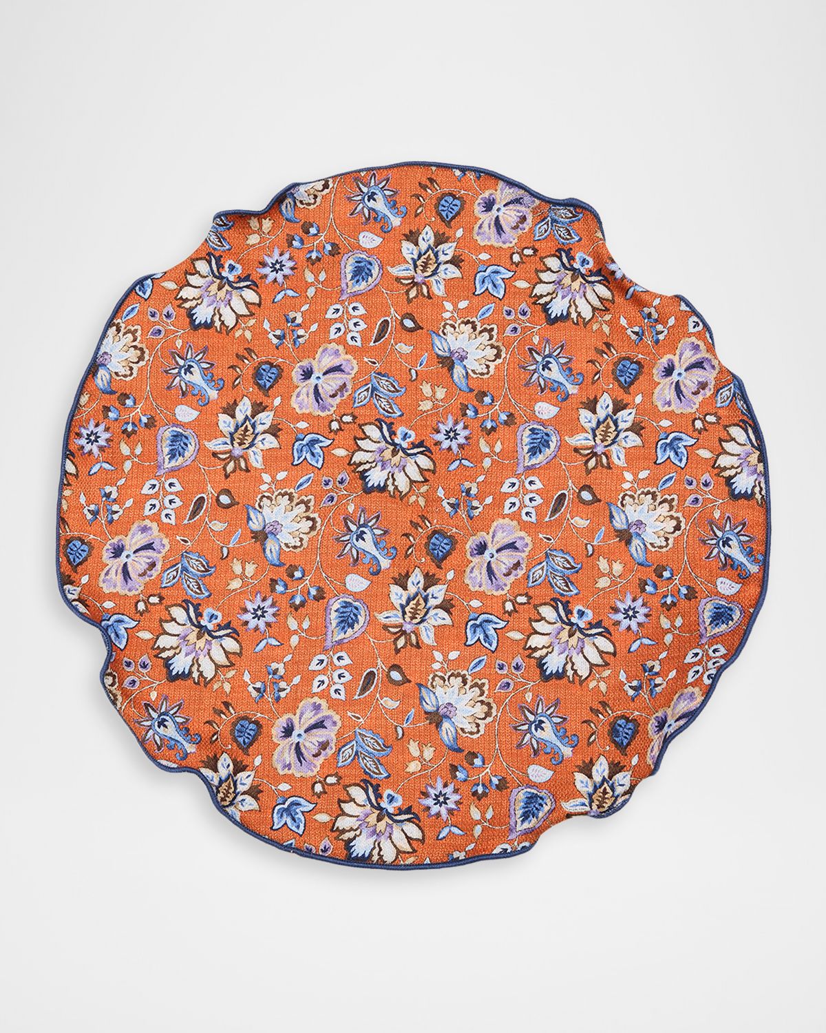 Edward Armah Men 's Reversible Floral to Medallion Silk Pocket Circle | Thumbnail 5 Edward Armah Men 's Reversible Floral to Medallion Silk Pocket Circle | Thumbnail 5