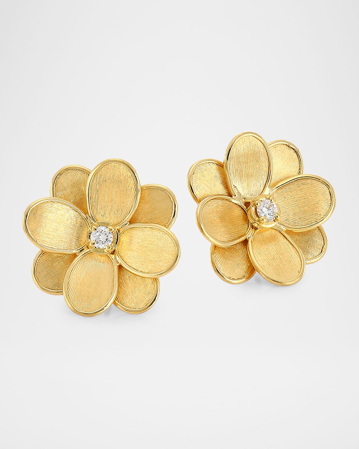 Marco Bicego 18K Yellow Gold Diamond Flower Earrings