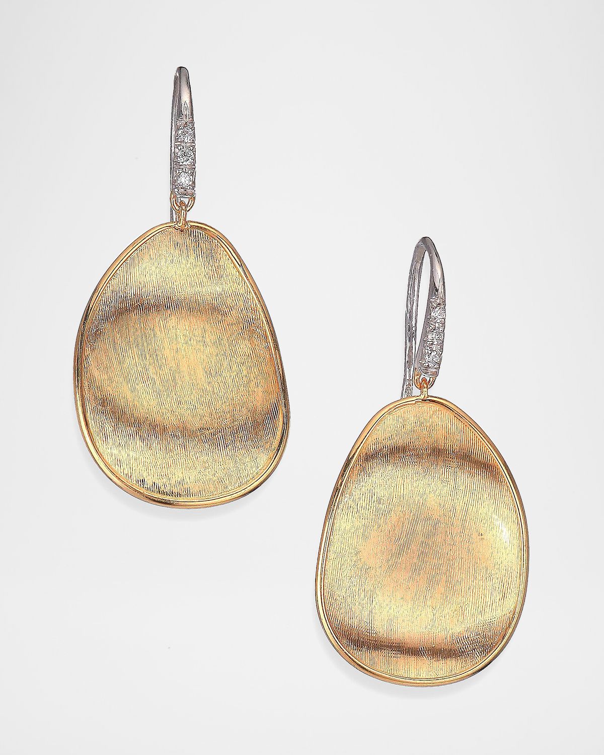 Marco Bicego Lunaria 18K Gold & Diamond Drop Earrings