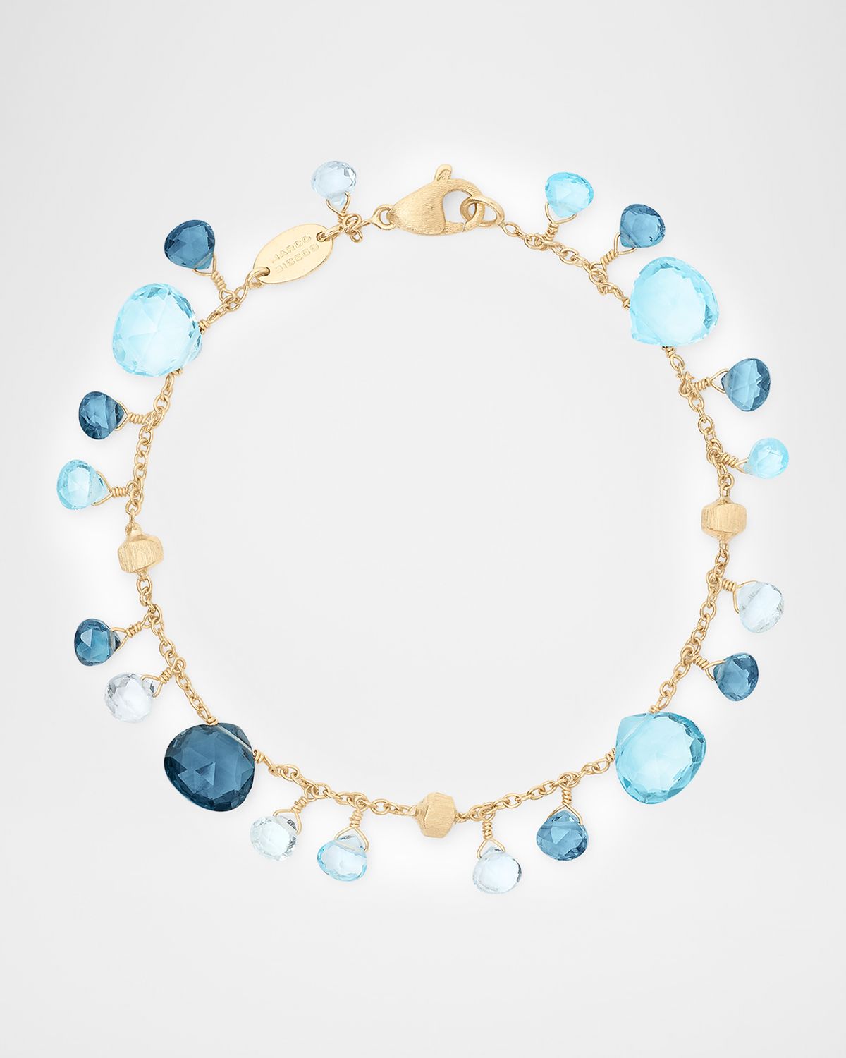 Marco Bicego Paradise 18K Yellow Gold Blue Topaz Bracelet, 7.25"L
