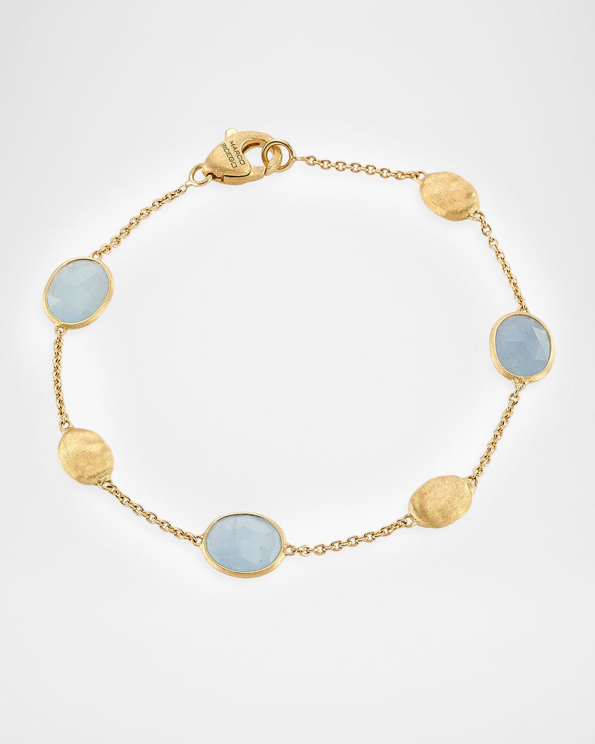 Marco Bicego Siviglia 18K Gold Aquamarine Station Bracelet