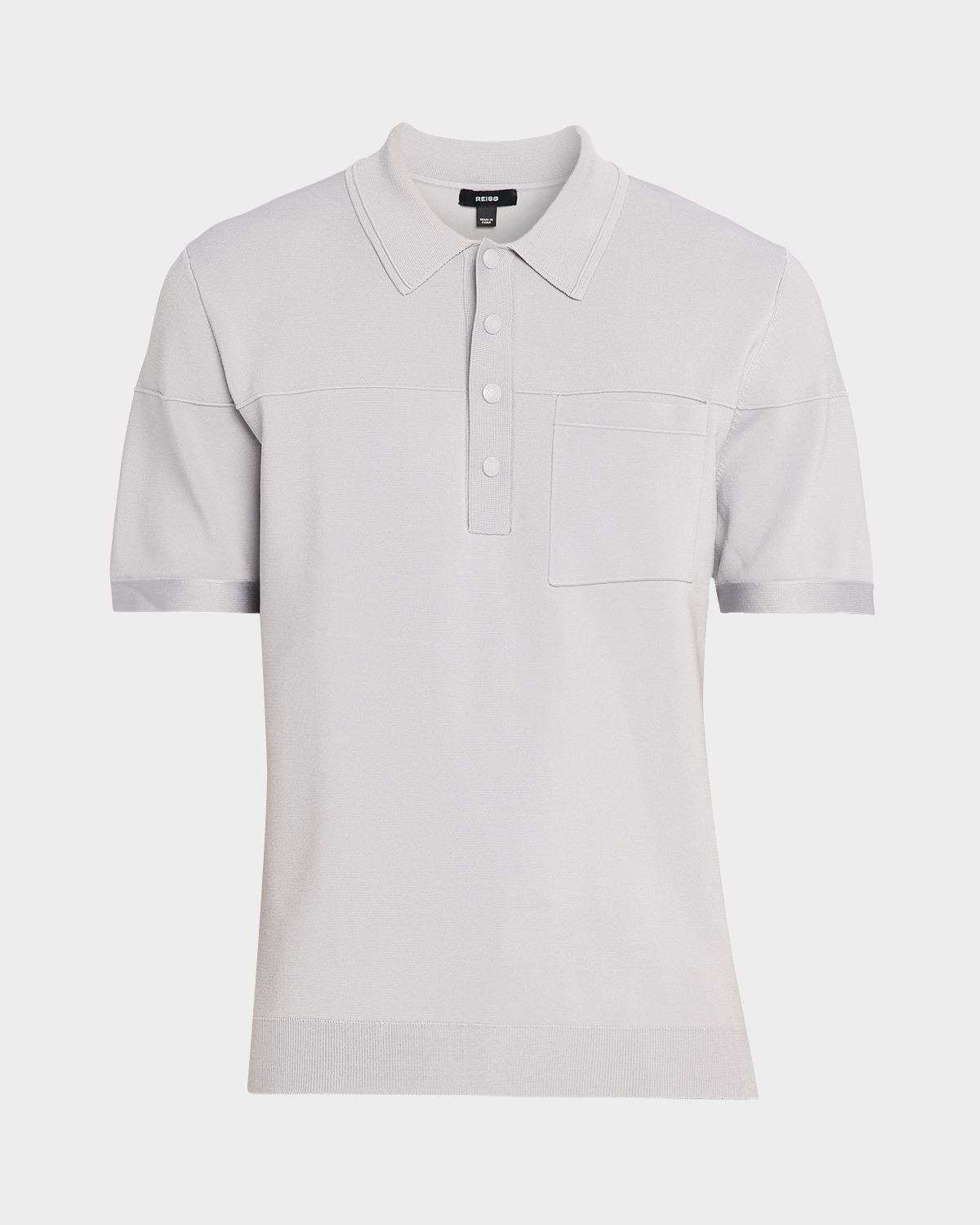 Reiss en 's Snap-Placket Stretch Polo Shirt
