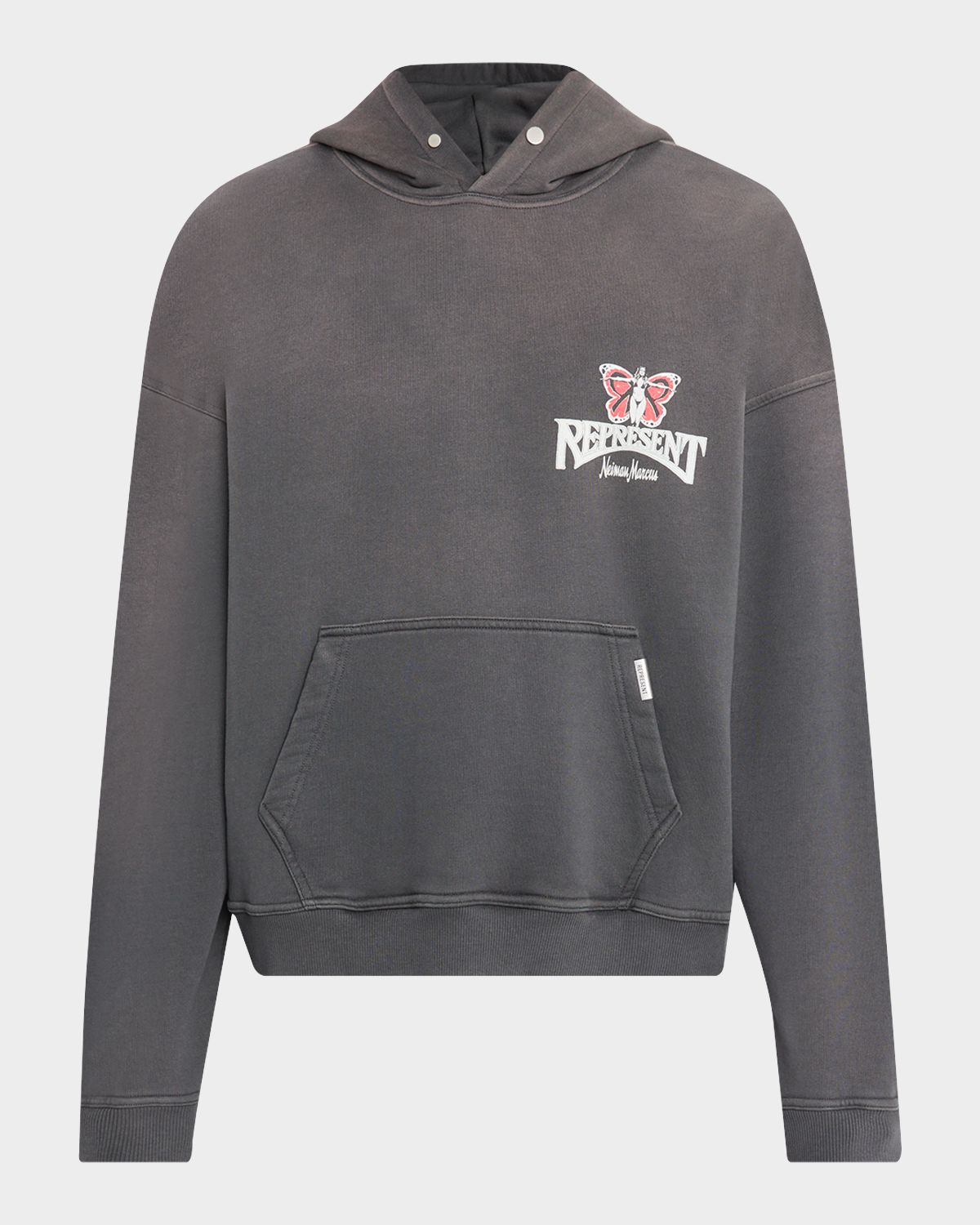 REPRESENT Men 's Butterfly Initial Cotton Boxy-Fit Hoodie