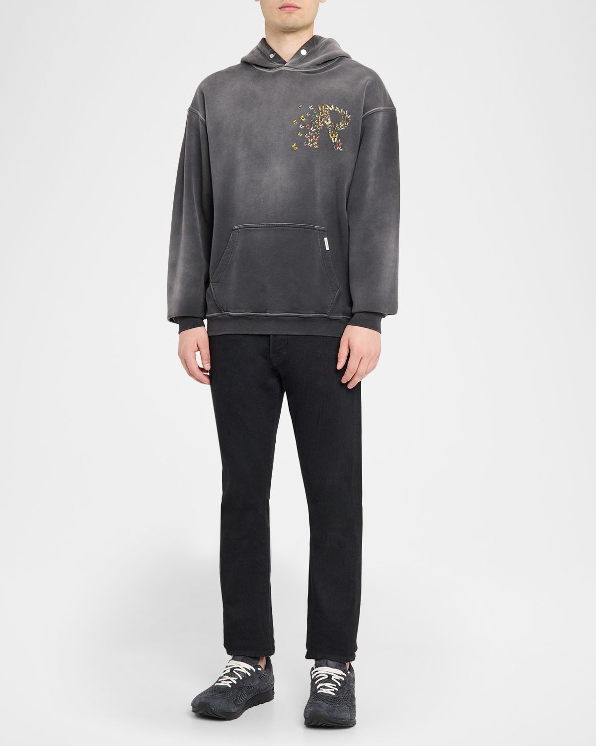 REPRESENT Men 's Butterfly Initial Cotton Hoodie
