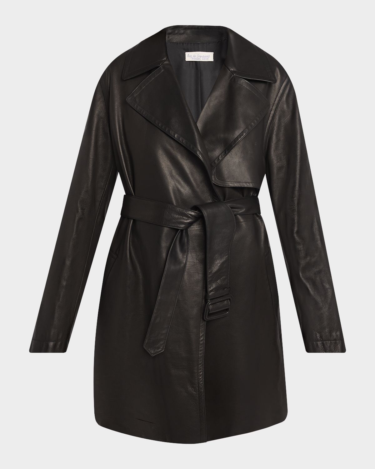 THE ROW Siempra Leather Wrap Trench Coat