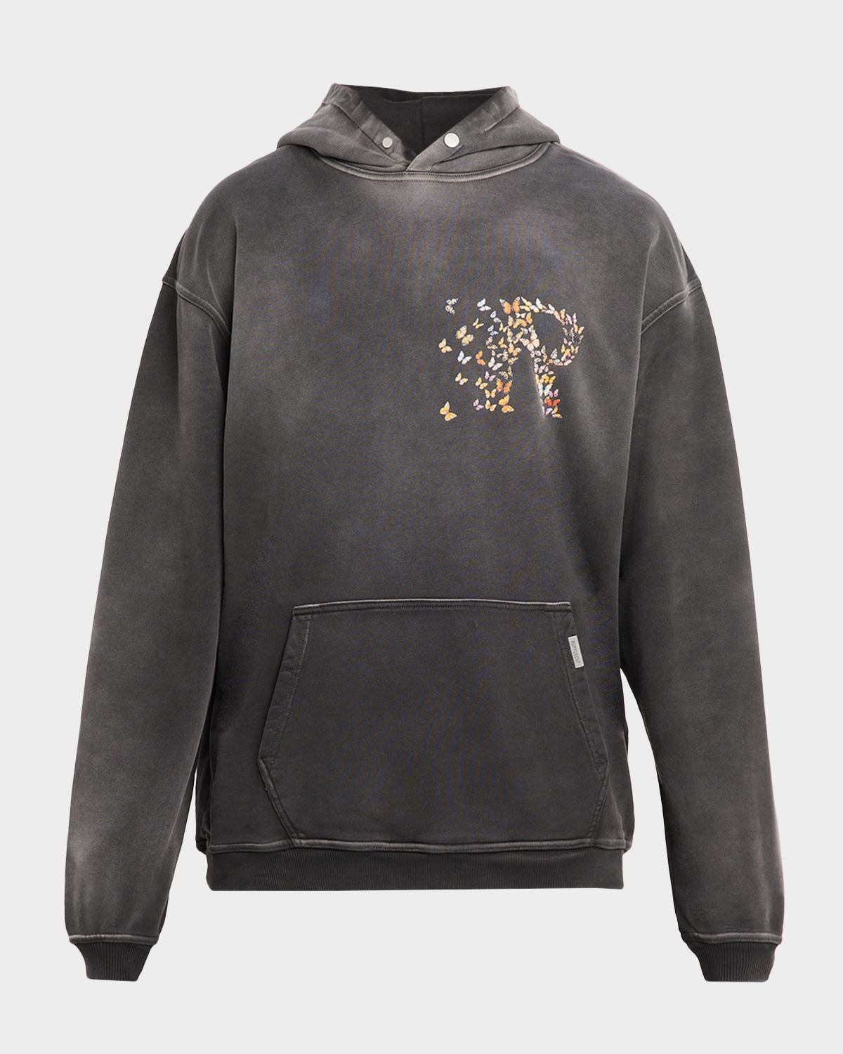 REPRESENT Men 's Butterfly Initial Faded Cotton Hoodie