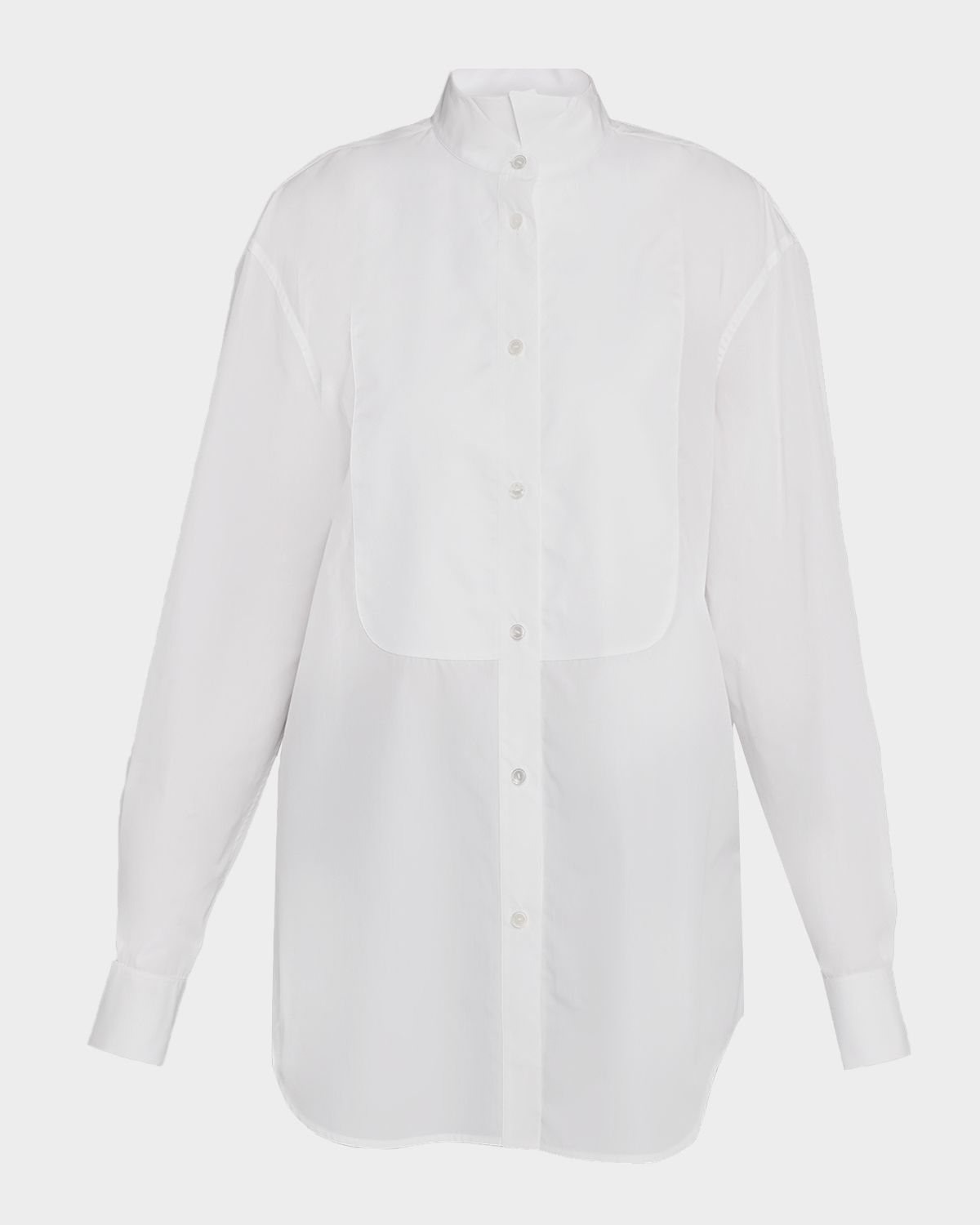 THE ROW Erelisse Bib Cotton Poplin Tuxedo Shirt | Thumbnail 6