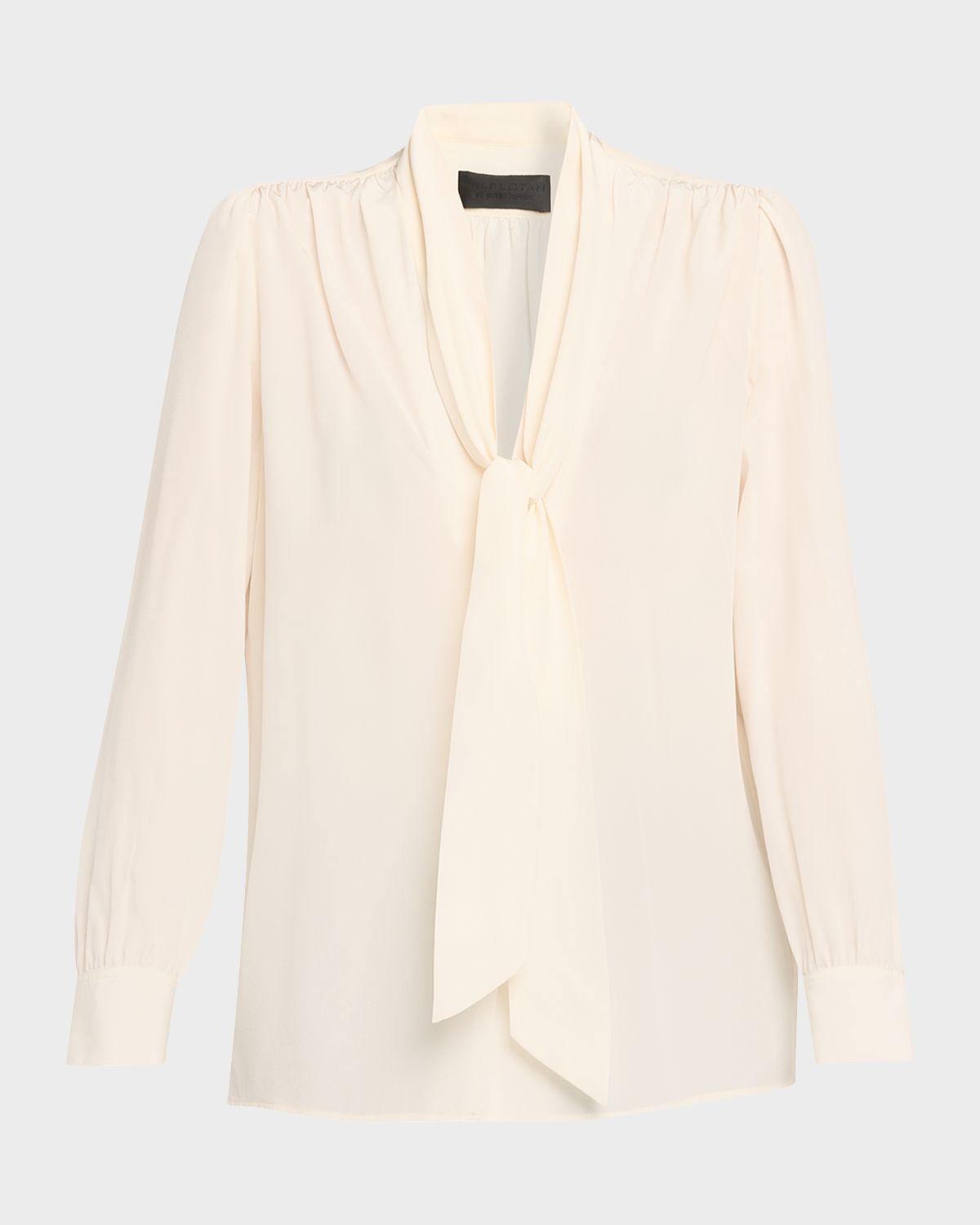 Nili Lotan Colt Neck-Scarf Silk Blouse | Thumbnail 6 Nili Lotan Colt Neck-Scarf Silk Blouse | Thumbnail 6