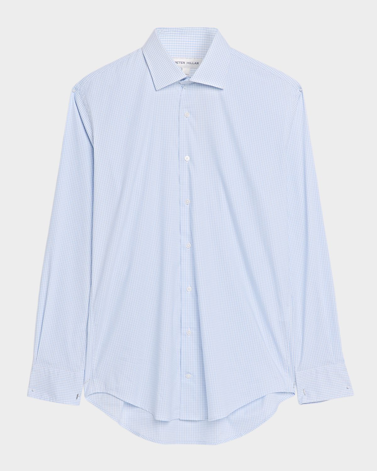 Peter Millar Men 's Conway Crown Lite Micro-Plaid Stretch Cotton Sport Shirt | Thumbnail 6 Peter Millar Men 's Conway Crown Lite Micro-Plaid Stretch Cotton Sport Shirt | Thumbnail 6