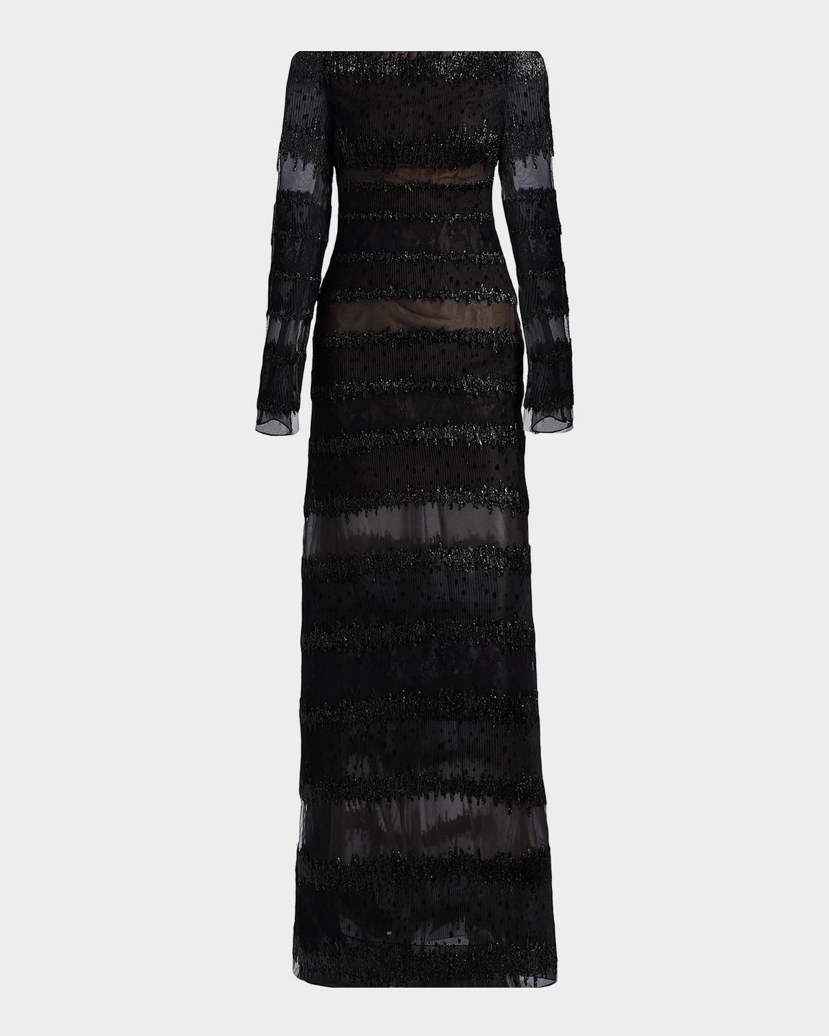 Atelier Prabal Gurung Karolina Metallic Tulle Off-Shoulder Gown