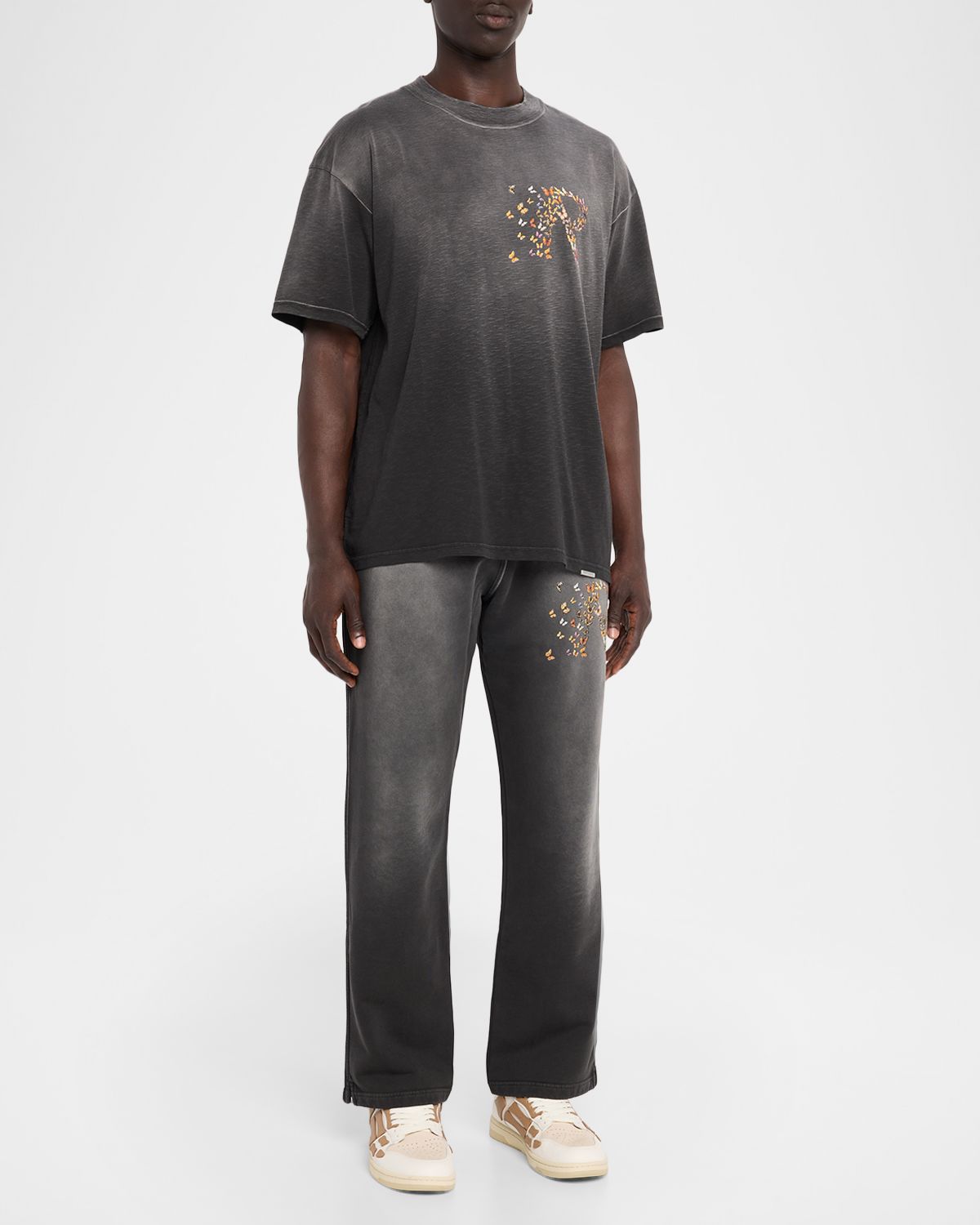 REPRESENT Men 's Butterfly Initial Relaxed Cotton T-Shirt