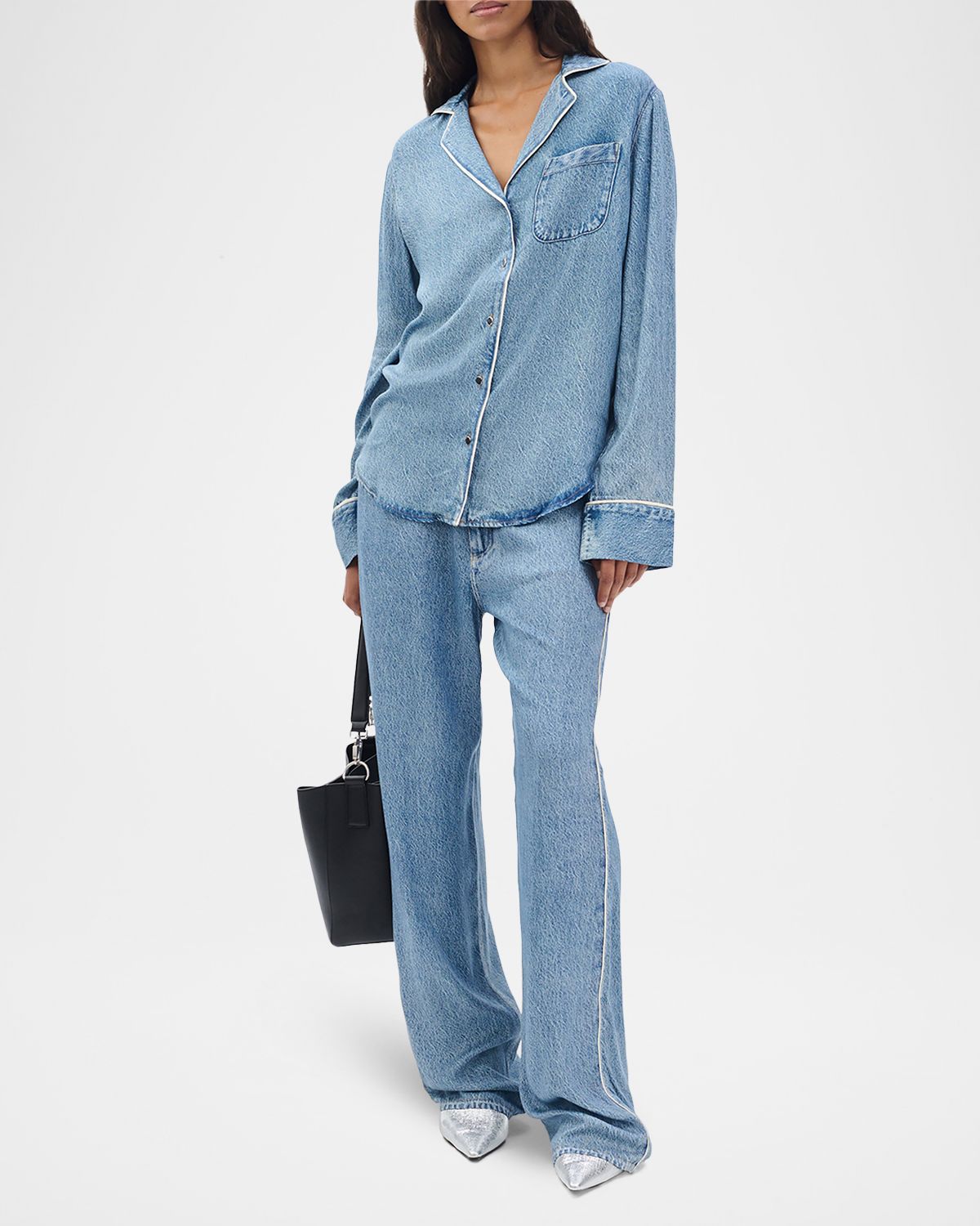 Rag & Bone rb Miramar Slink Long-Sleeve Lounge Shirt