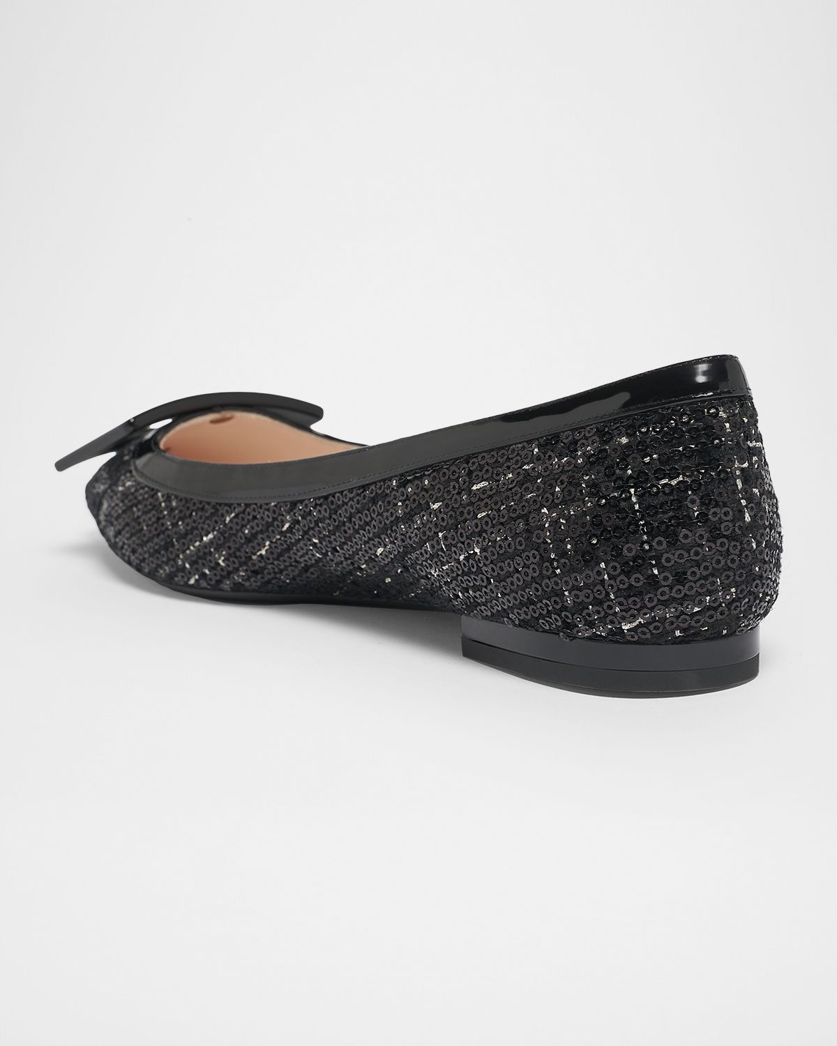 Roger Vivier Gommettine Sequined Tweed Ballet Flats