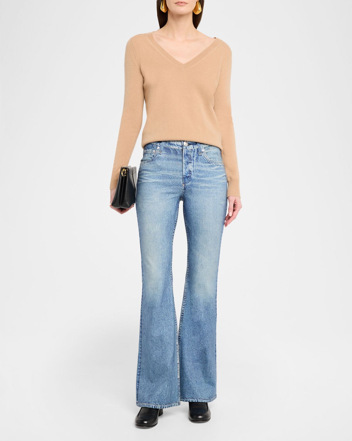 Rag & Bone rb Miramar Dahlia Ponte Flare Jeans