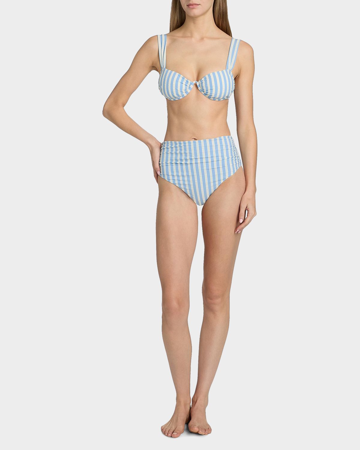 SIMKHAI Anniston Striped Bikini Top