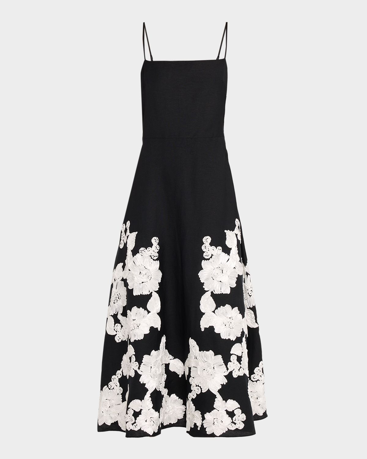 SIMKHAI Annabella Floral Embroidered Midi Dress