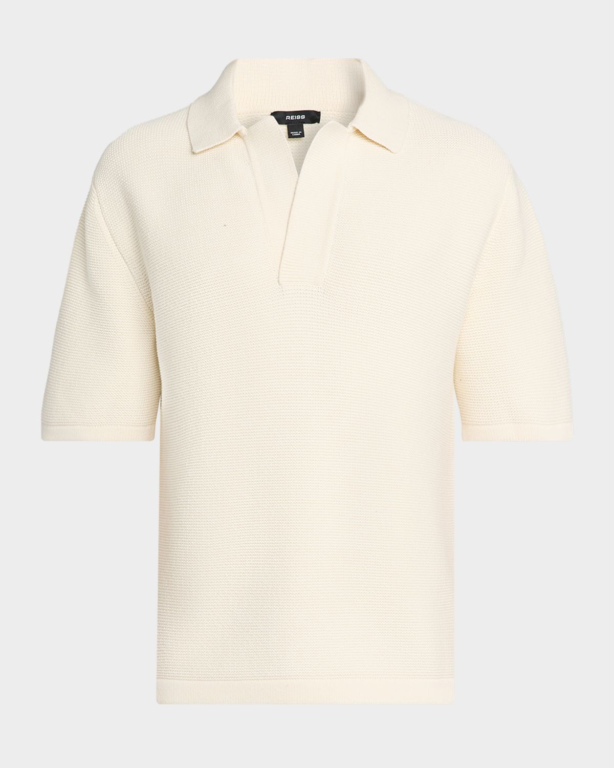 Reiss en 's Langton Textured Johnny Collar Polo Shirt