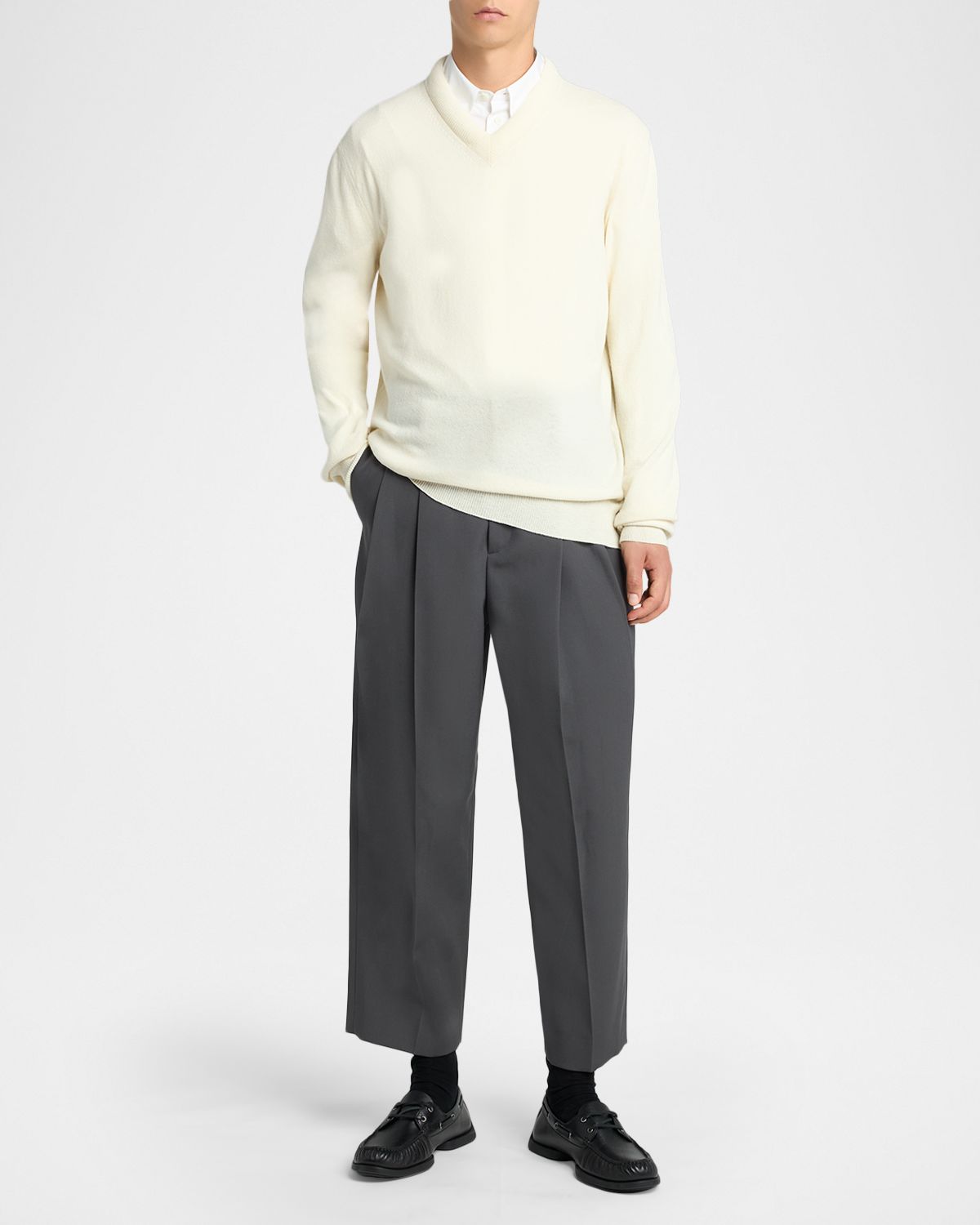 Jil Sander Men 's Monday Cotton Poplin Point-Collar Sport Shirt