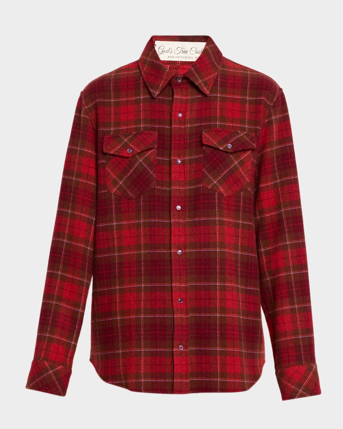 God 's True Cashmere Love Tartan Cashmere Flannel Shirt | Thumbnail 6 God 's True Cashmere Love Tartan Cashmere Flannel Shirt | Thumbnail 6