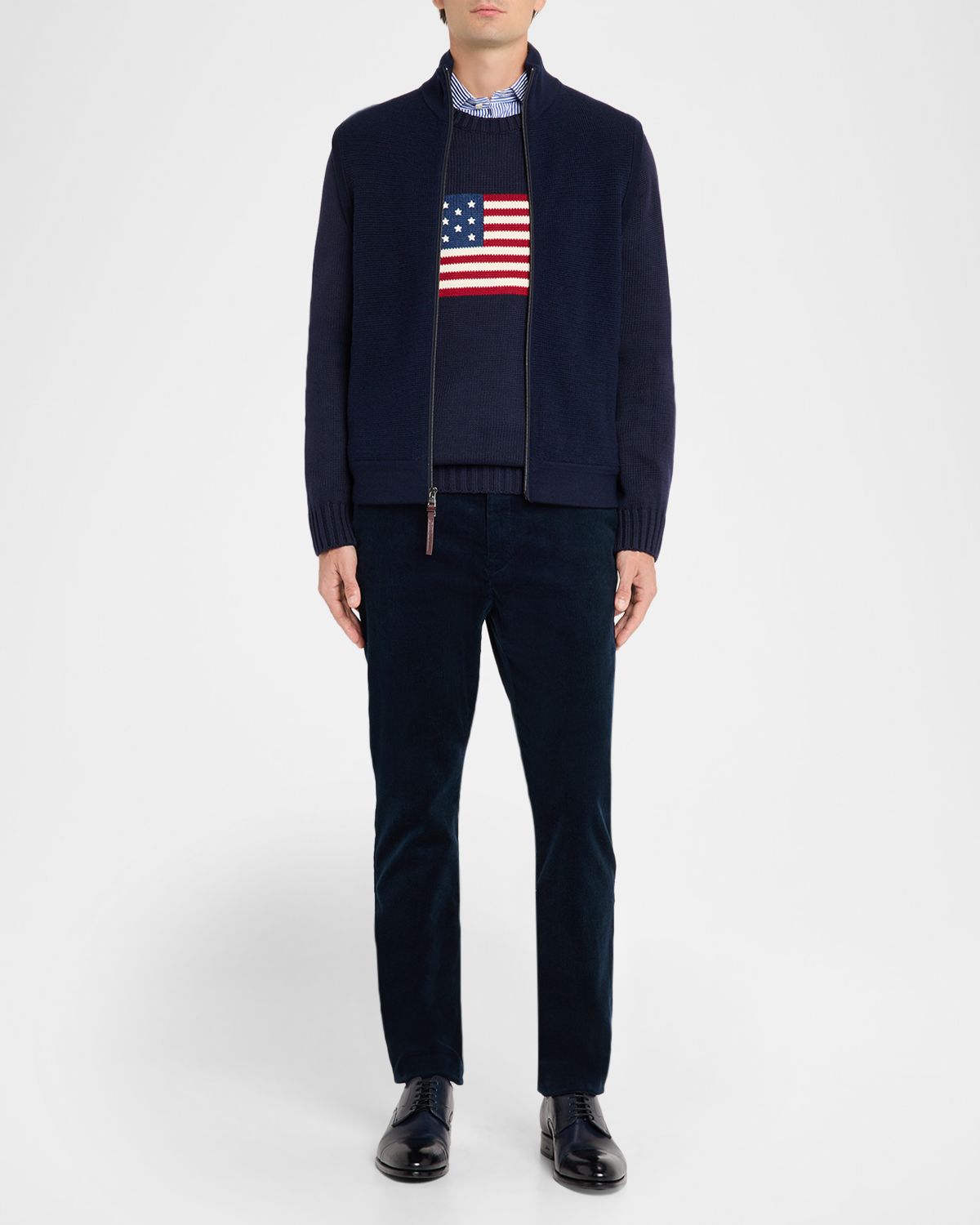 Polo Ralph Lauren Men 's Hybrid Full-Zip Knit Sweater Vest