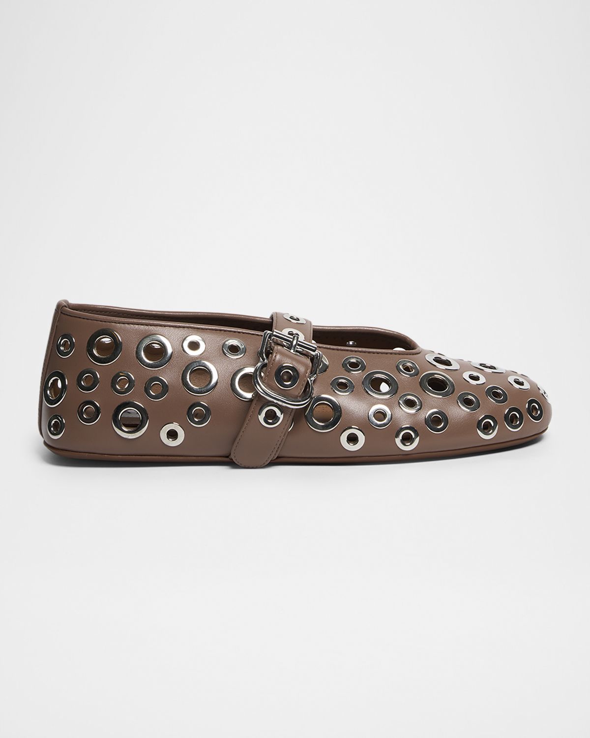 ALAIA Grommet Leather Ballet Flats | Thumbnail 7
