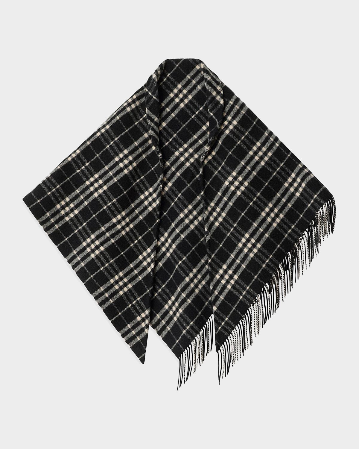 Burberry Check Wool-Cashmere Cape