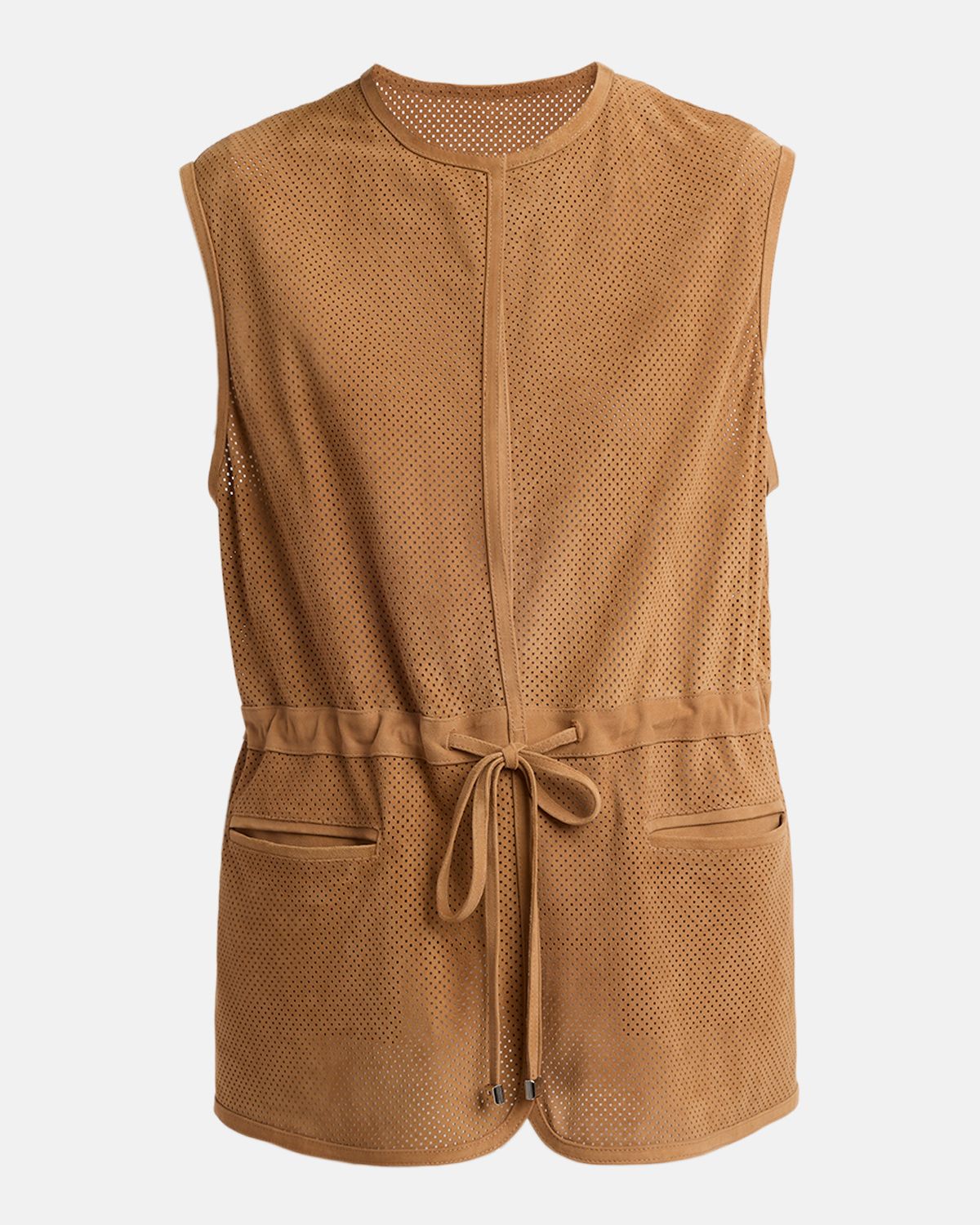 Kiton Perforated Suede Vest