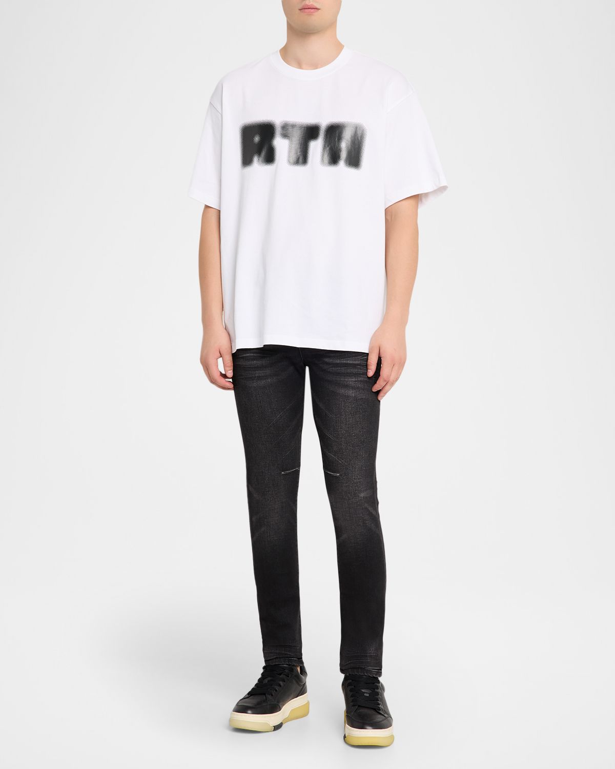 RTA Men 's Clayton Skinny Jeans in Graphite Fade | Thumbnail 5