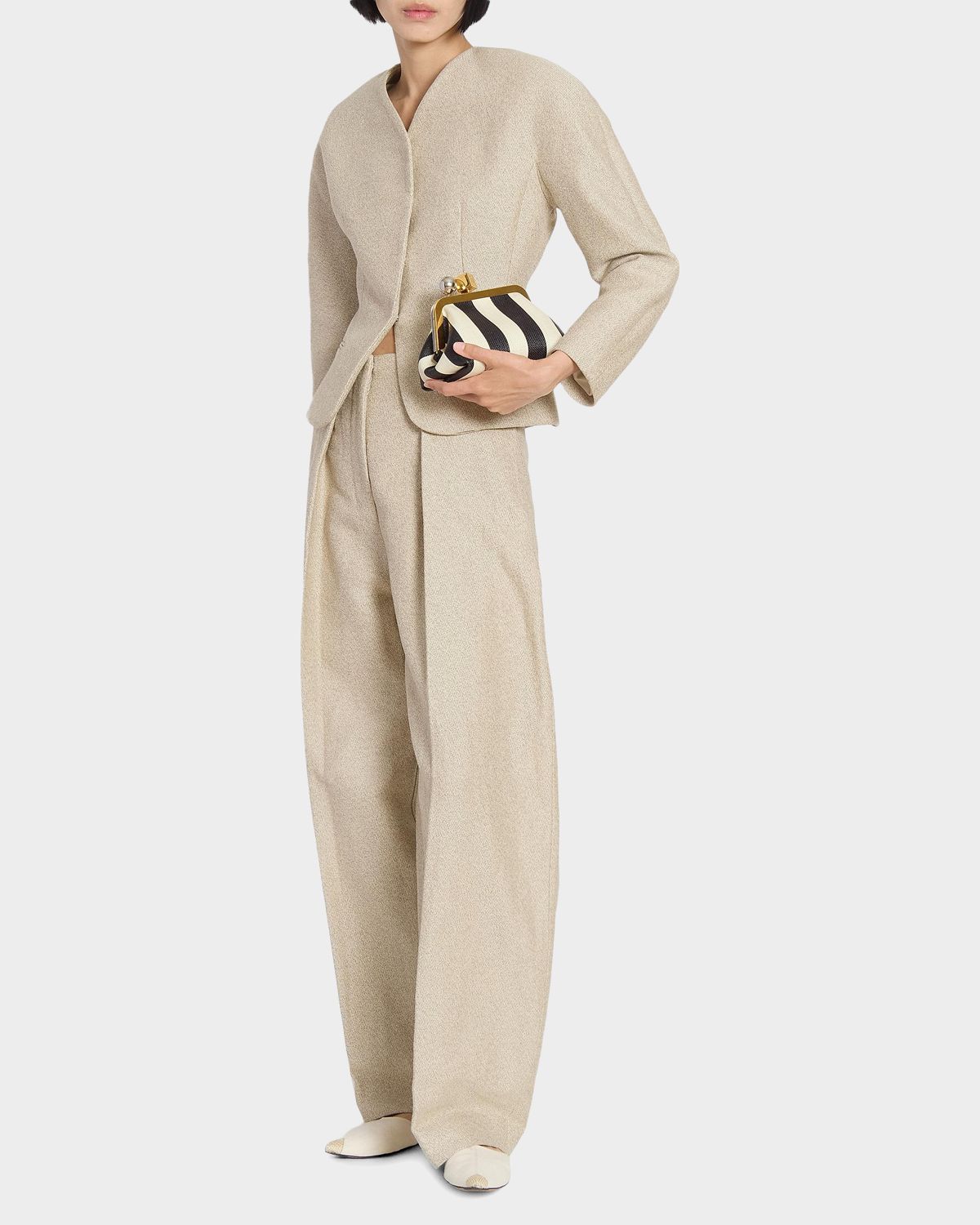 Jacquemus Le Berlingot Striped Rond-Carre Clutch Bag | Thumbnail 7 Jacquemus Le Berlingot Striped Rond-Carre Clutch Bag | Thumbnail 7