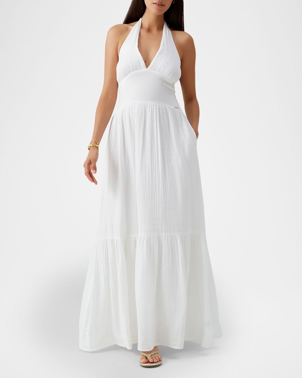 Melissa Odabash Shay Halter Maxi Dress