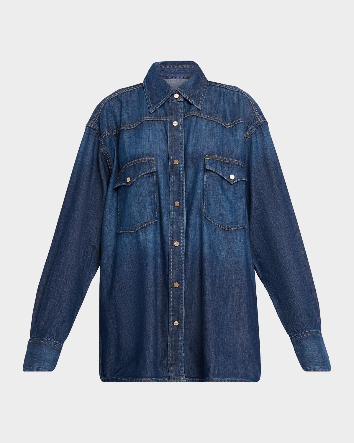 TWP OG Oversized Denim Ranchers Shirt | Thumbnail 6 TWP OG Oversized Denim Ranchers Shirt | Thumbnail 6