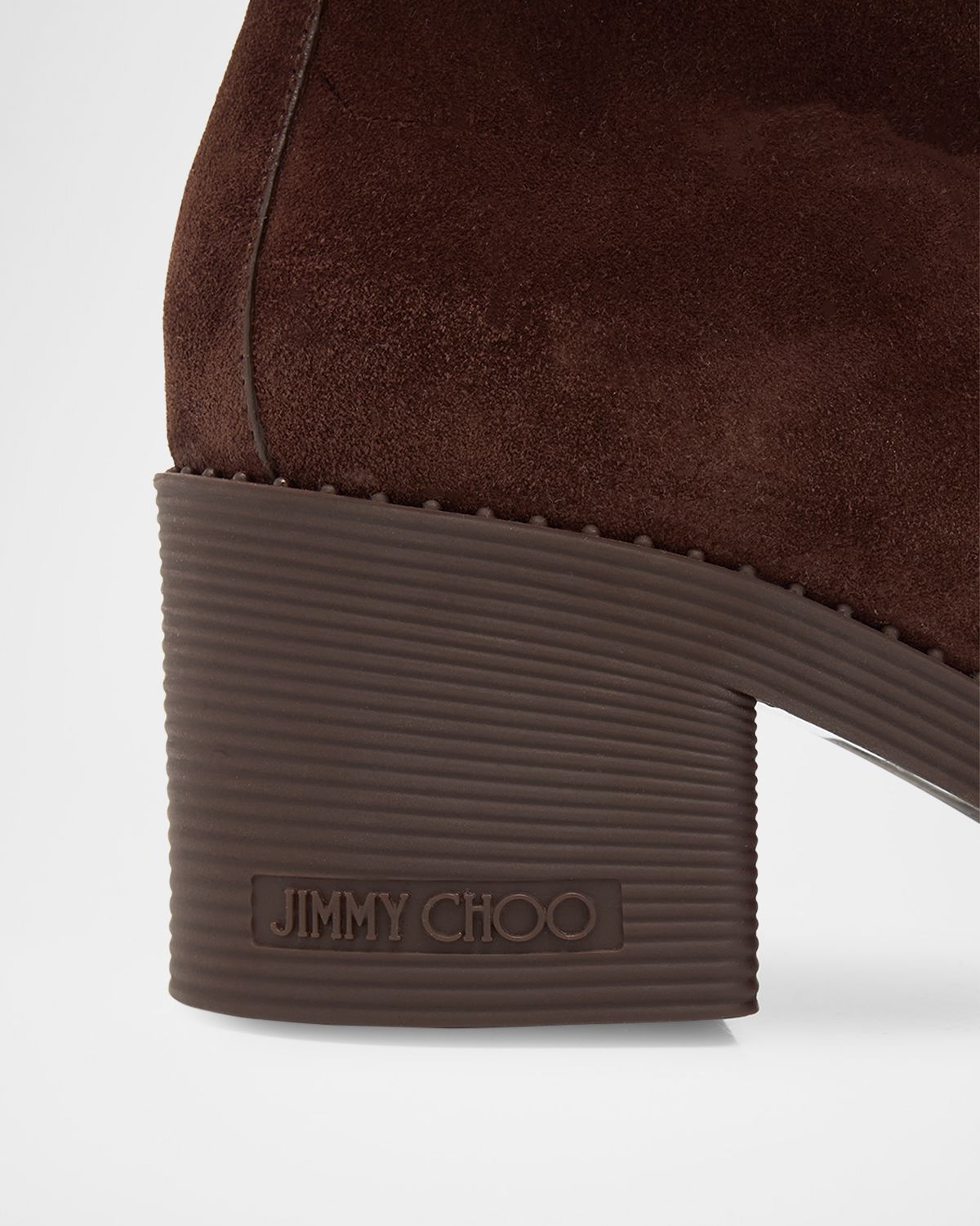 Jimmy Choo Hali 60 Suede Shearling-Collar Ankle Booties - Women's Clothing