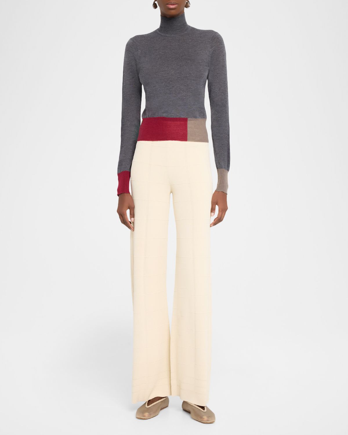 Joseph Colorblock Turtleneck Cashmere-Wool Sweater | Thumbnail 5 Joseph Colorblock Turtleneck Cashmere-Wool Sweater | Thumbnail 5