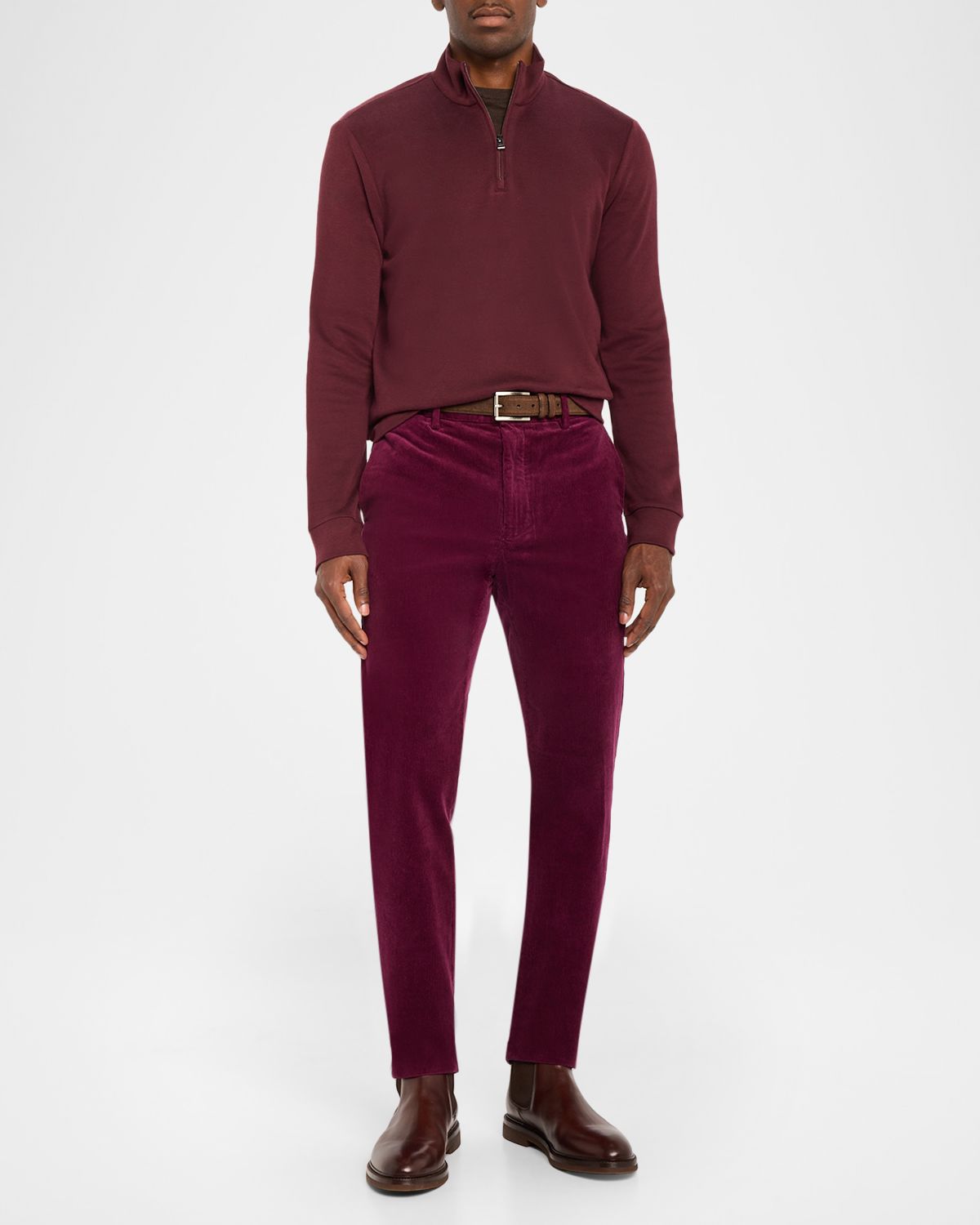 Polo Ralph Lauren Men 's Textured Double-Knit Quarter-Zip Sweater