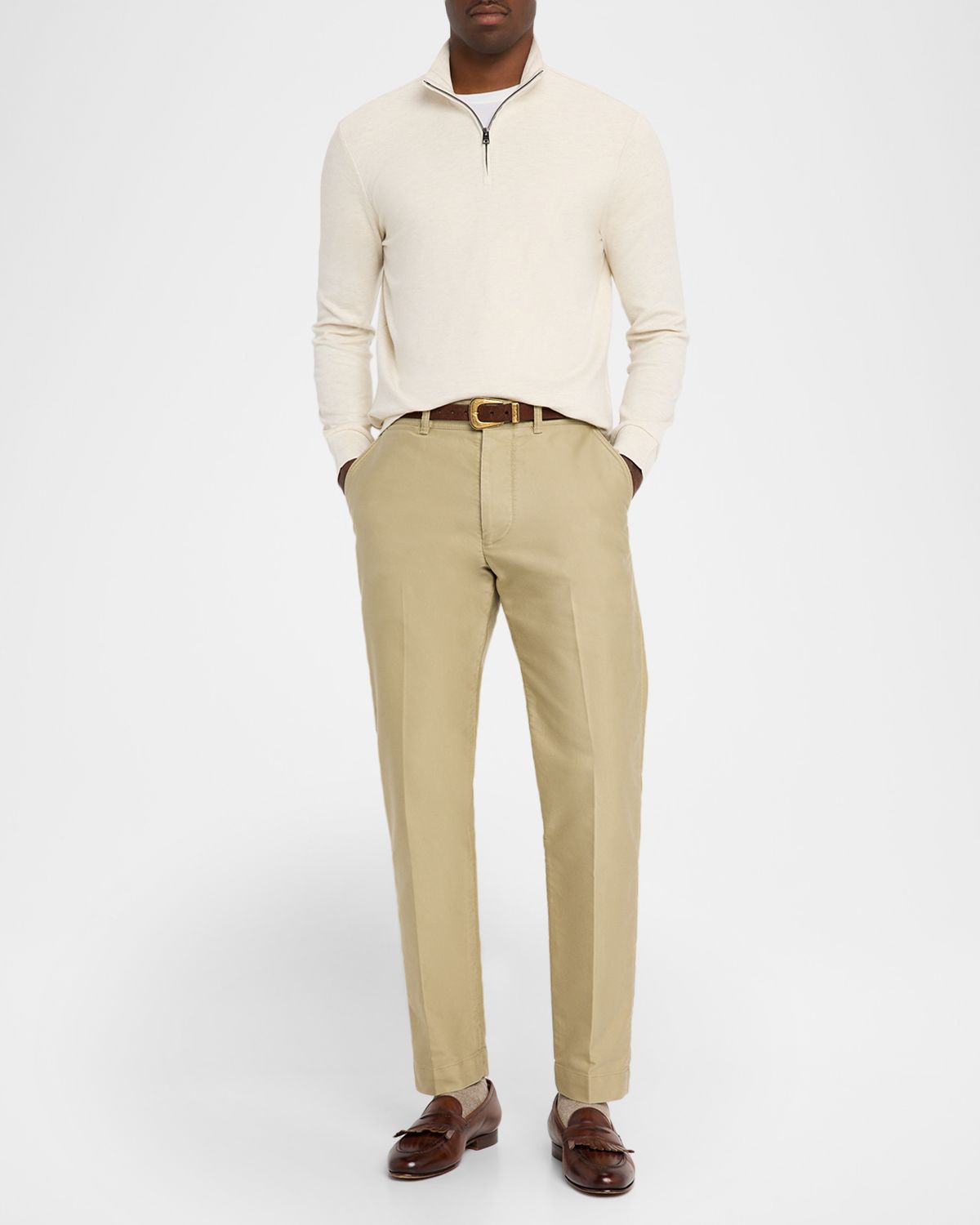 Polo Ralph Lauren Men 's Textured Double-Knit Quarter-Zip Sweater