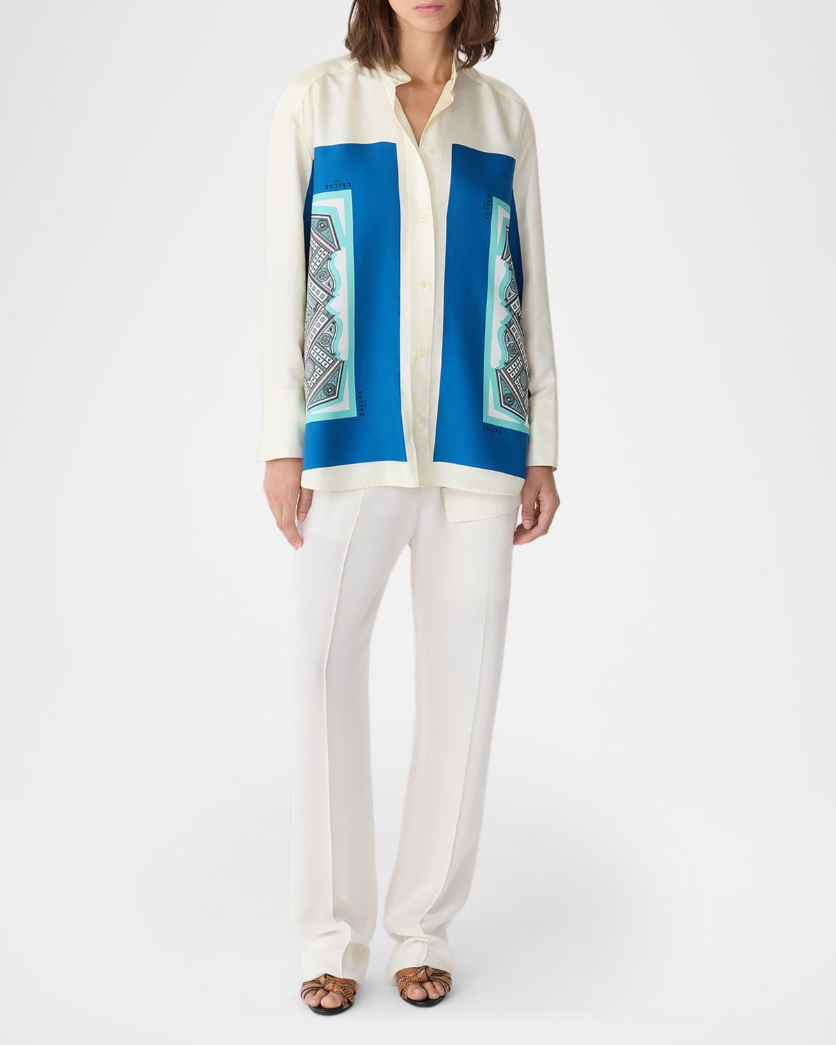 CALLAS Milano Lyn Oversized Geometric-Print Silk Shirt | Thumbnail 4 CALLAS Milano Lyn Oversized Geometric-Print Silk Shirt | Thumbnail 4