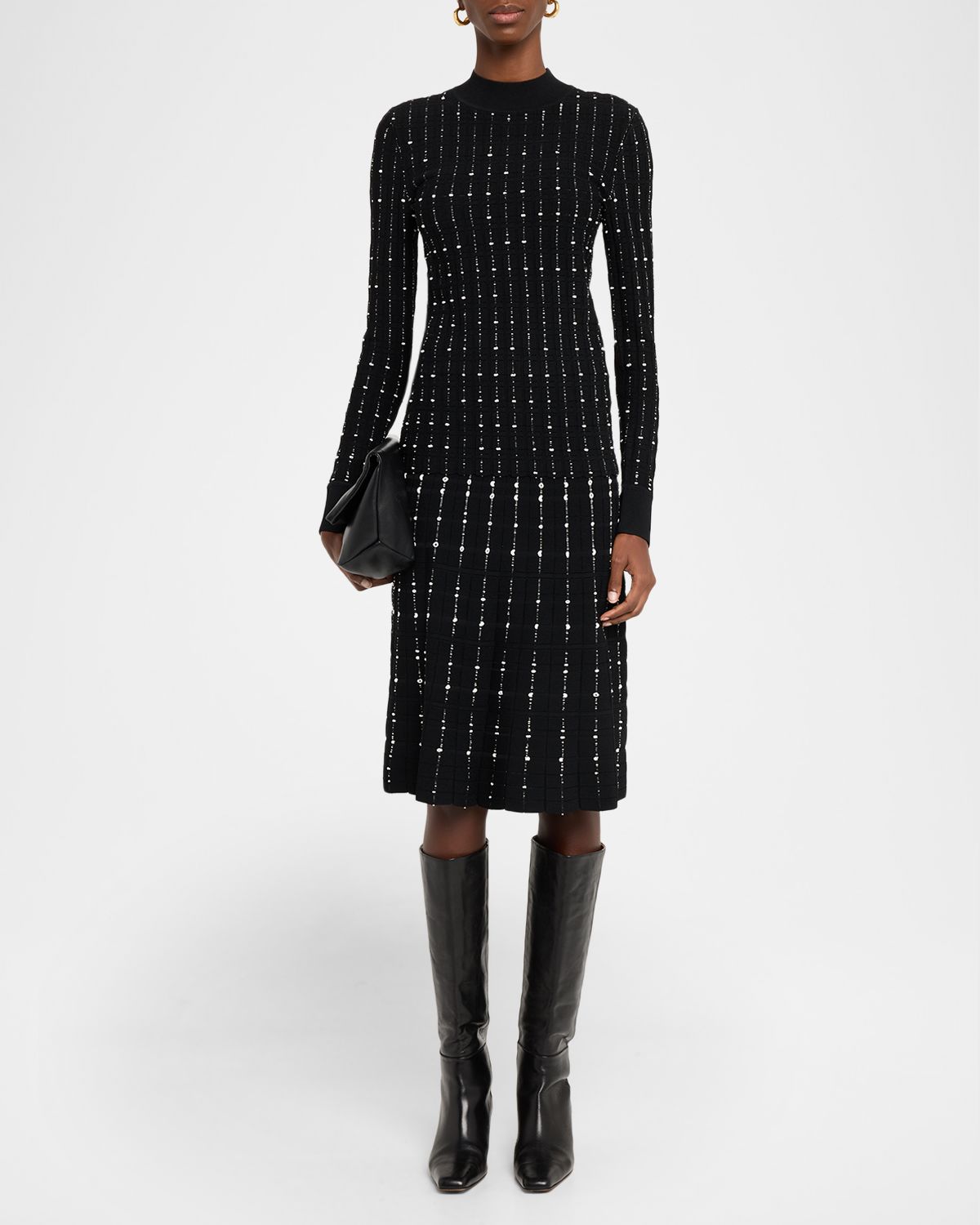 Joseph Fragmented Stripes A-Line Knit Skirt | Thumbnail 5