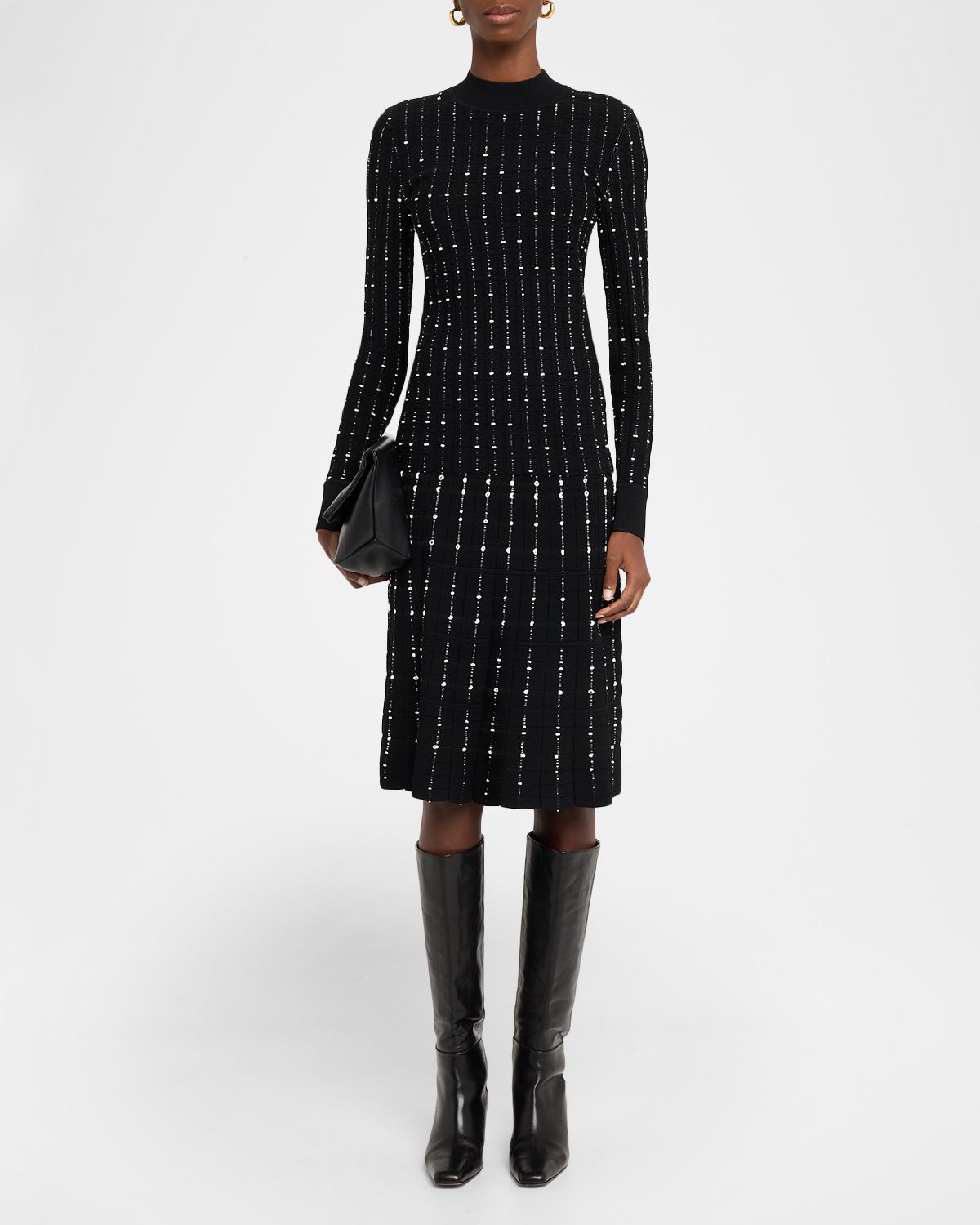 Joseph Dotted Stripe Mock-Neck Sweater | Thumbnail 5 Joseph Dotted Stripe Mock-Neck Sweater | Thumbnail 5