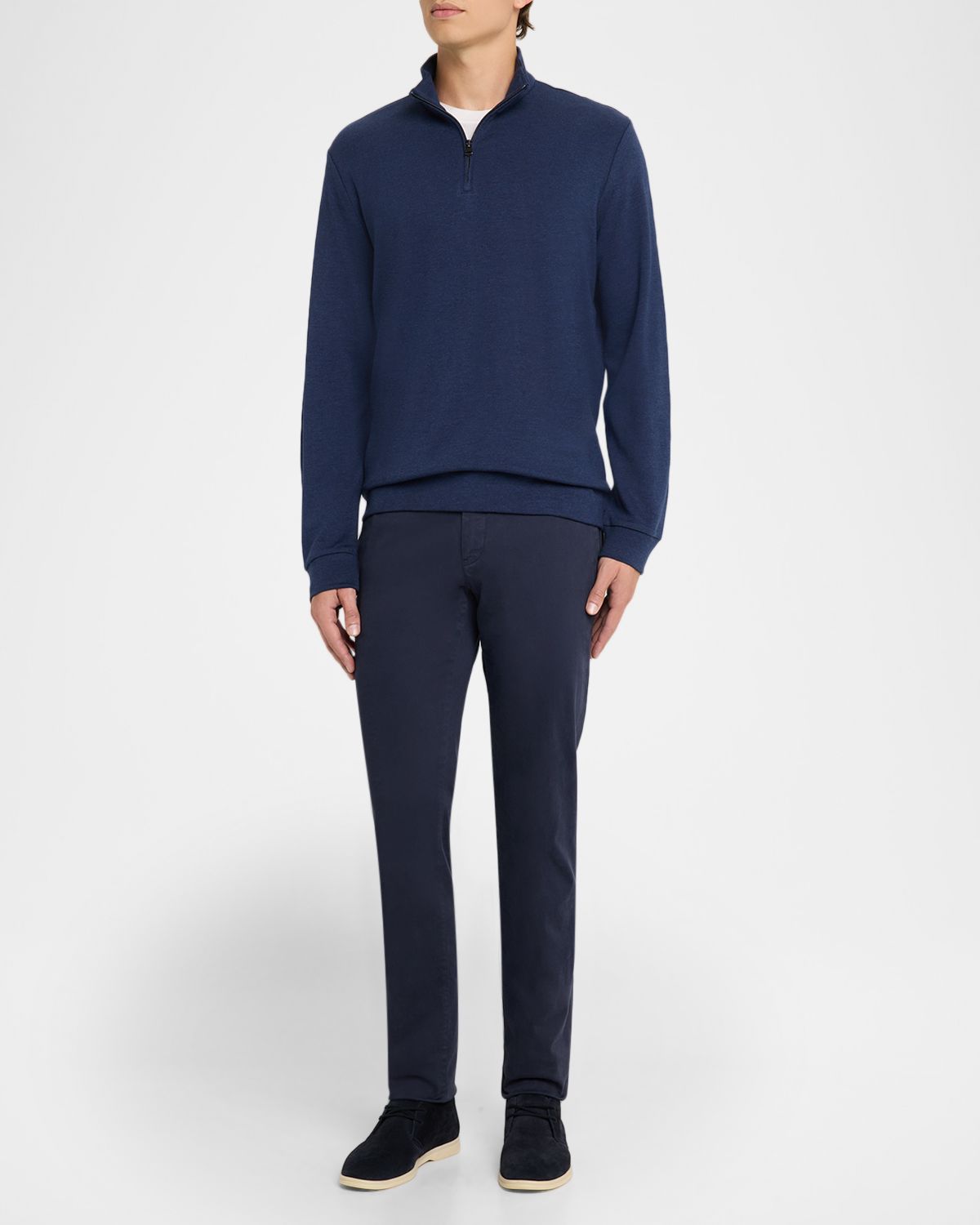 Polo Ralph Lauren Men 's Textured Double-Knit Quarter-Zip Sweater