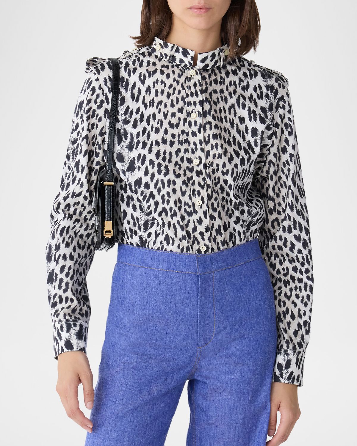 CALLAS Milano Mika Band-Collar Cheetah-Print Shirt | Thumbnail 4 CALLAS Milano Mika Band-Collar Cheetah-Print Shirt | Thumbnail 4