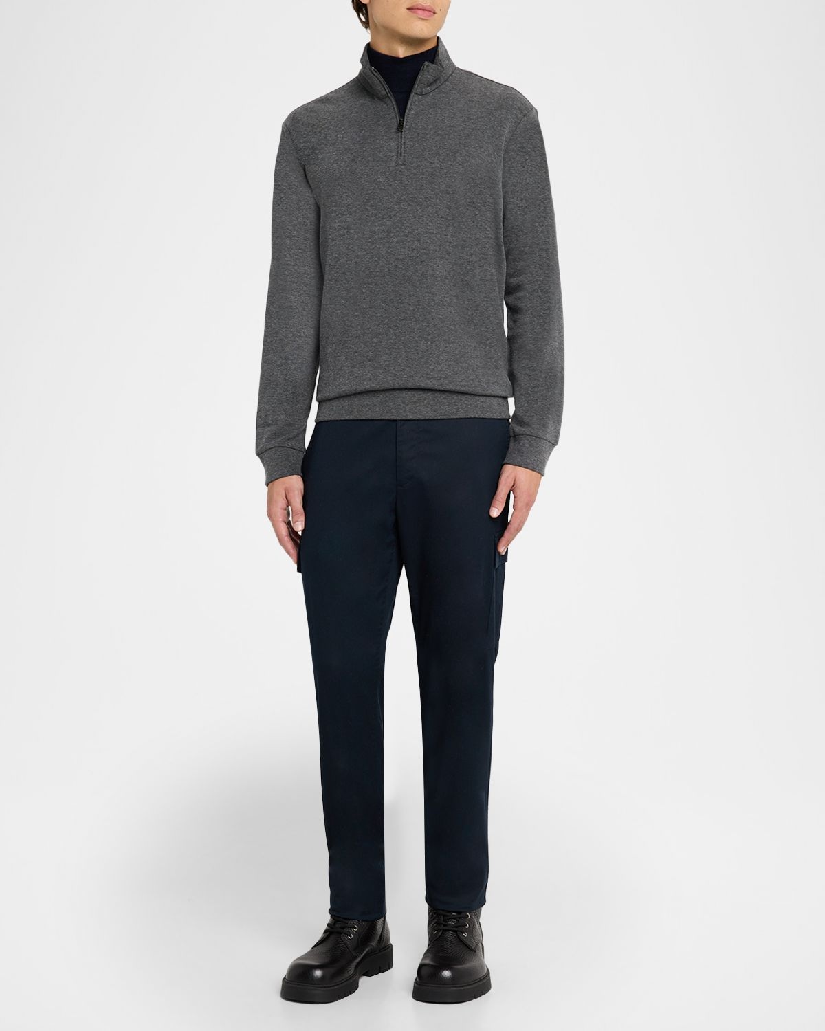 Polo Ralph Lauren Men 's Textured Double-Knit Quarter-Zip Sweater