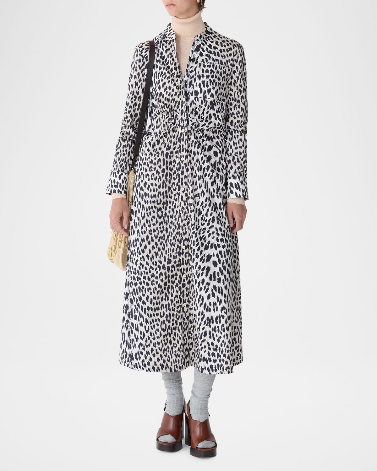 CALLAS Milano Genny Cheetah-Print Midi Shirtdress | Thumbnail 5 CALLAS Milano Genny Cheetah-Print Midi Shirtdress | Thumbnail 5