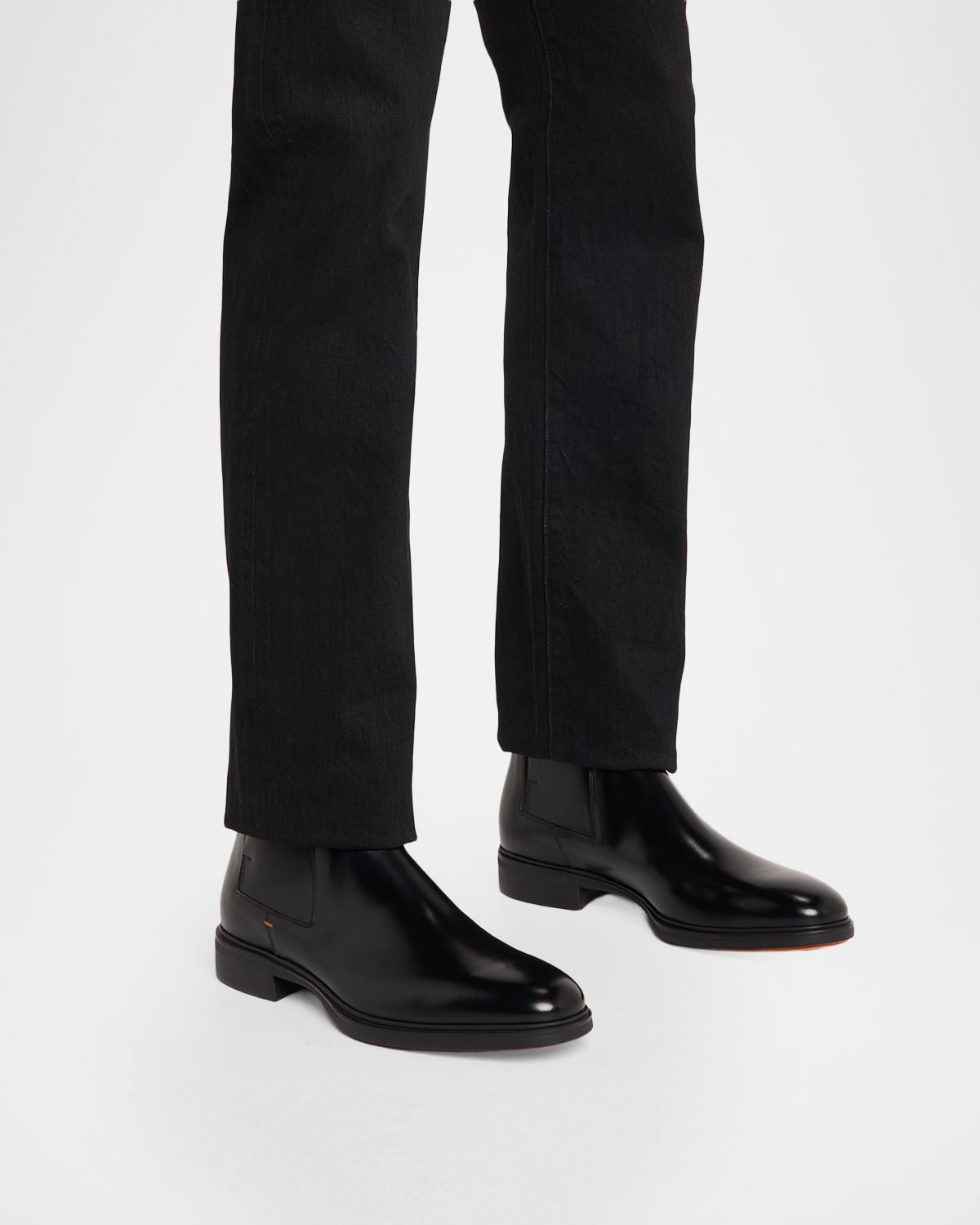 Santoni Men 's Leather Chelsea Boots | Thumbnail 6 Santoni Men 's Leather Chelsea Boots | Thumbnail 6