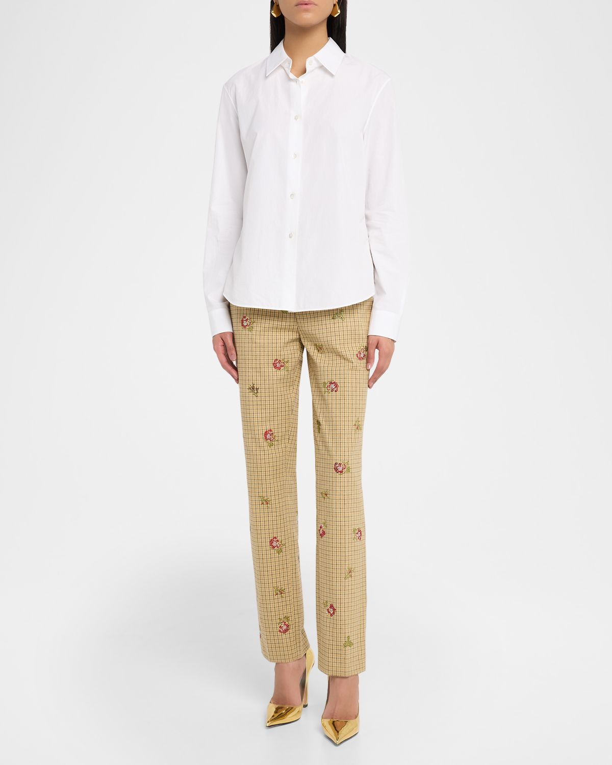 Libertine Florecita Embellished Straight-Leg Wool Chino Pants | Thumbnail 5