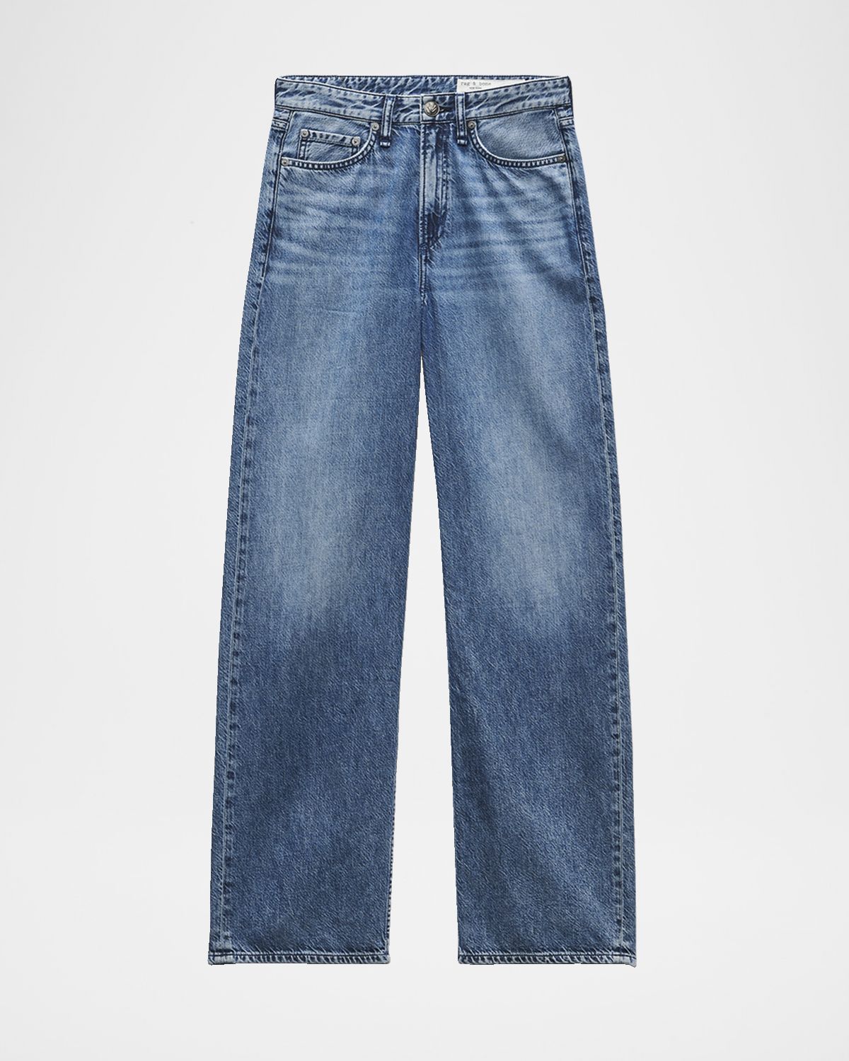 Rag & Bone Featherweight Logan Mid-Rise Wide Jeans