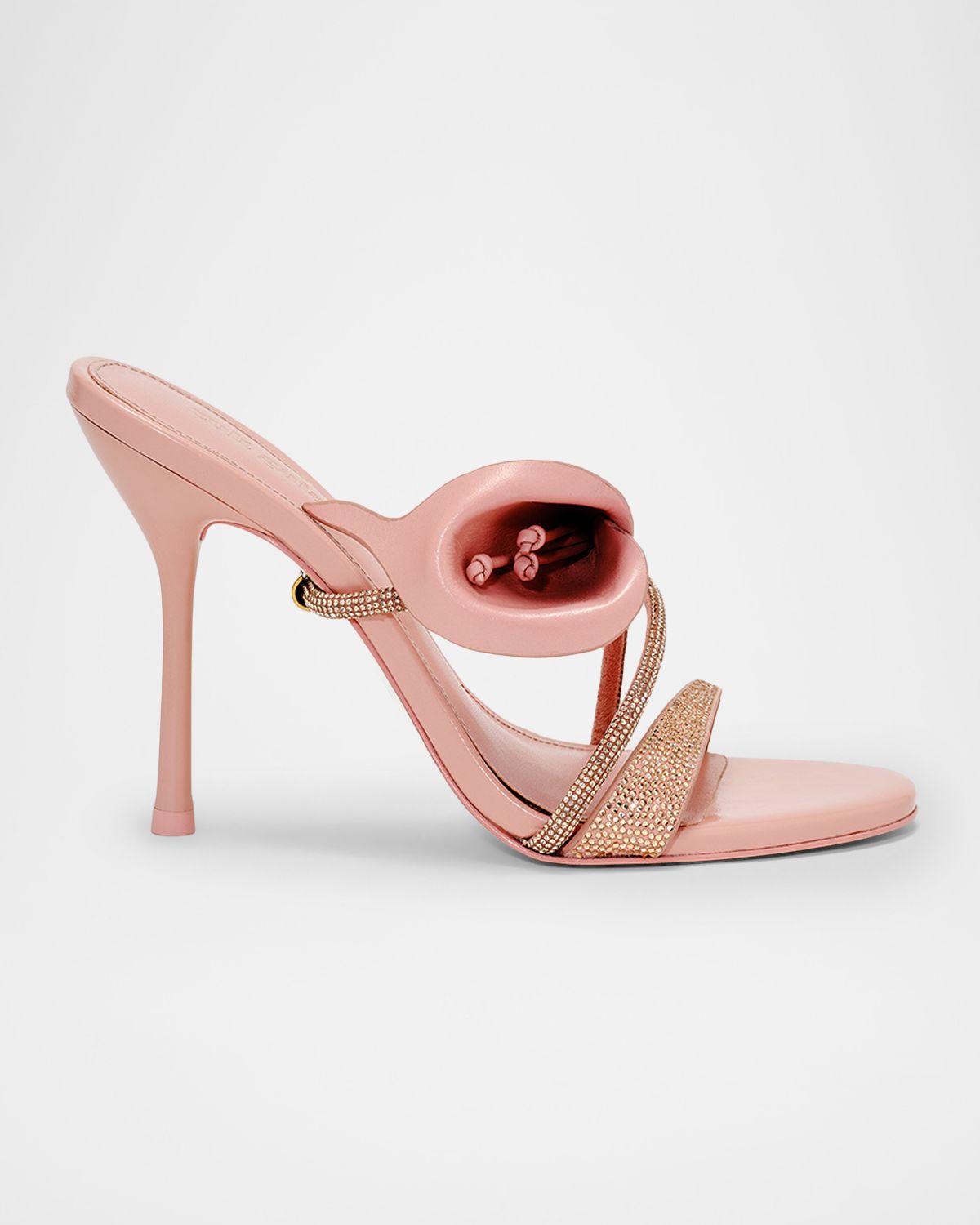 Cult Gaia Camilla Embellished Flower Leather Sandals