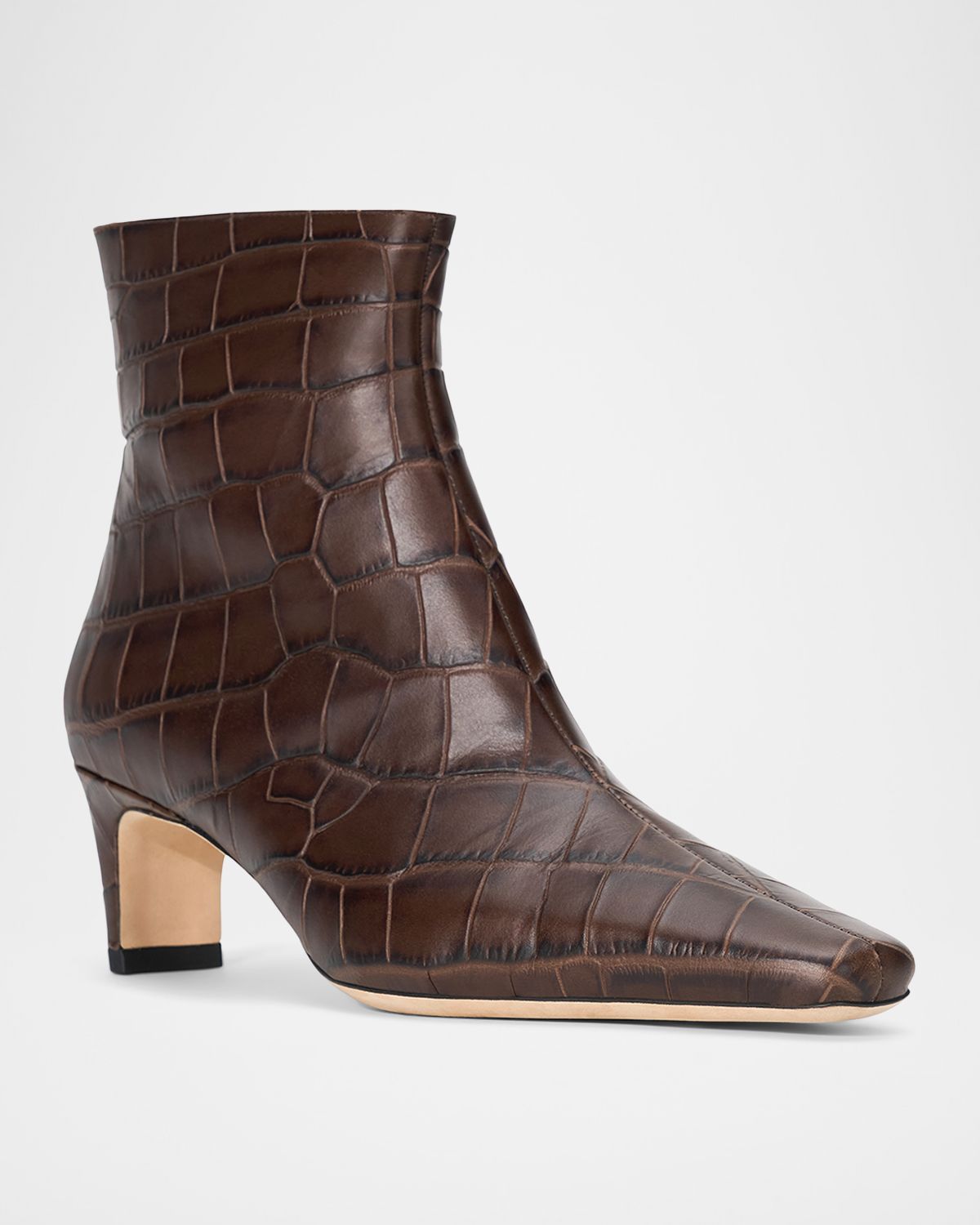 STAUD Wally Croc-Embossed Leather Ankle Boots | Thumbnail 5 STAUD Wally Croc-Embossed Leather Ankle Boots | Thumbnail 5