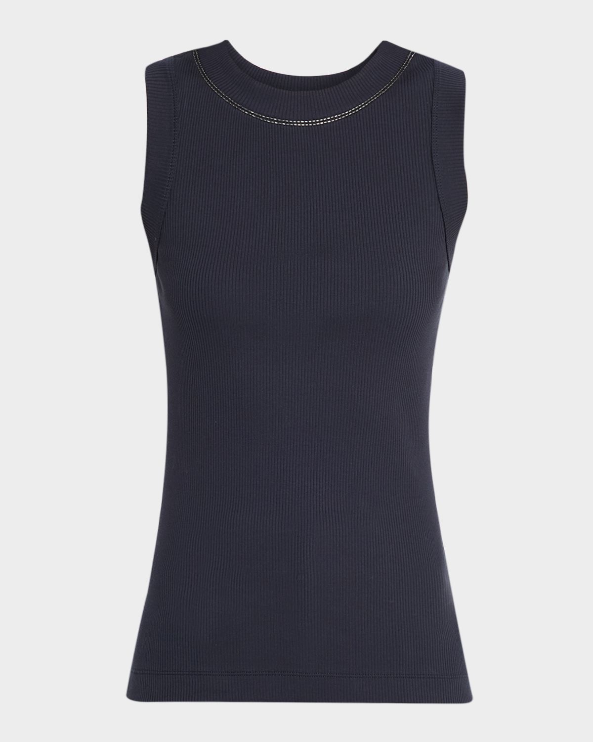 Brunello Cucinelli New Basic Cotton Rib Tank Top
